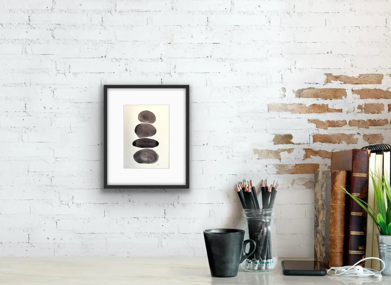 Contemporary Original Ink Painting on Paper by Stephanie Cate - 4