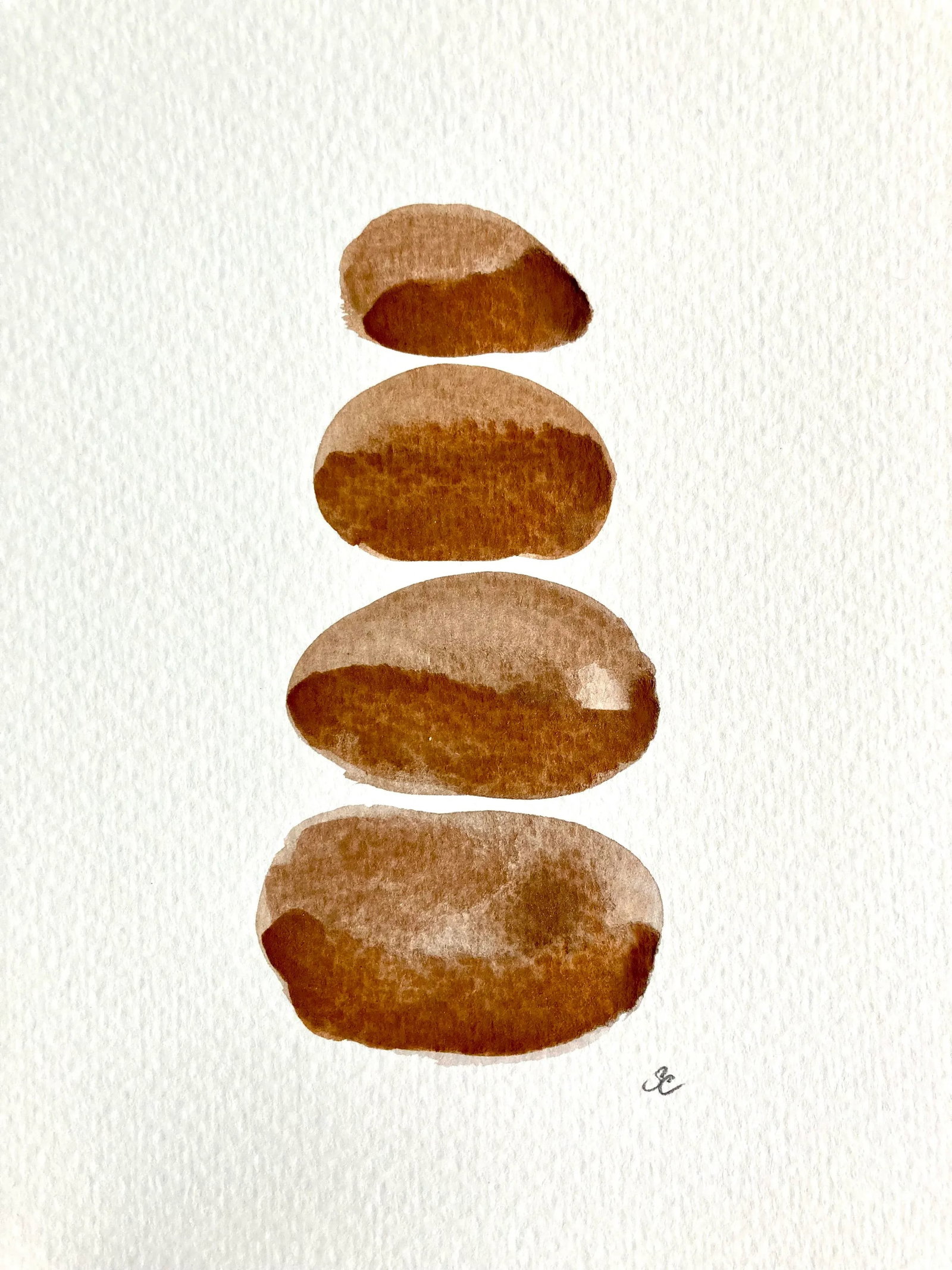 Contemporary Original Watercolor Painting on Paper by Stephanie Cate - 3