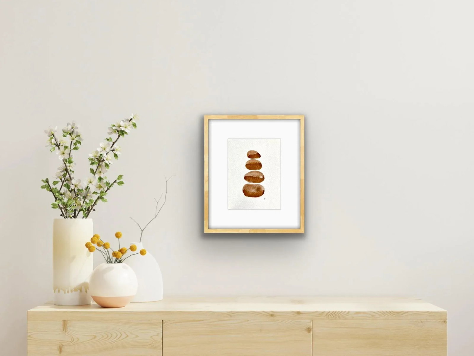 Contemporary Original Watercolor Painting on Paper by Stephanie Cate - 4