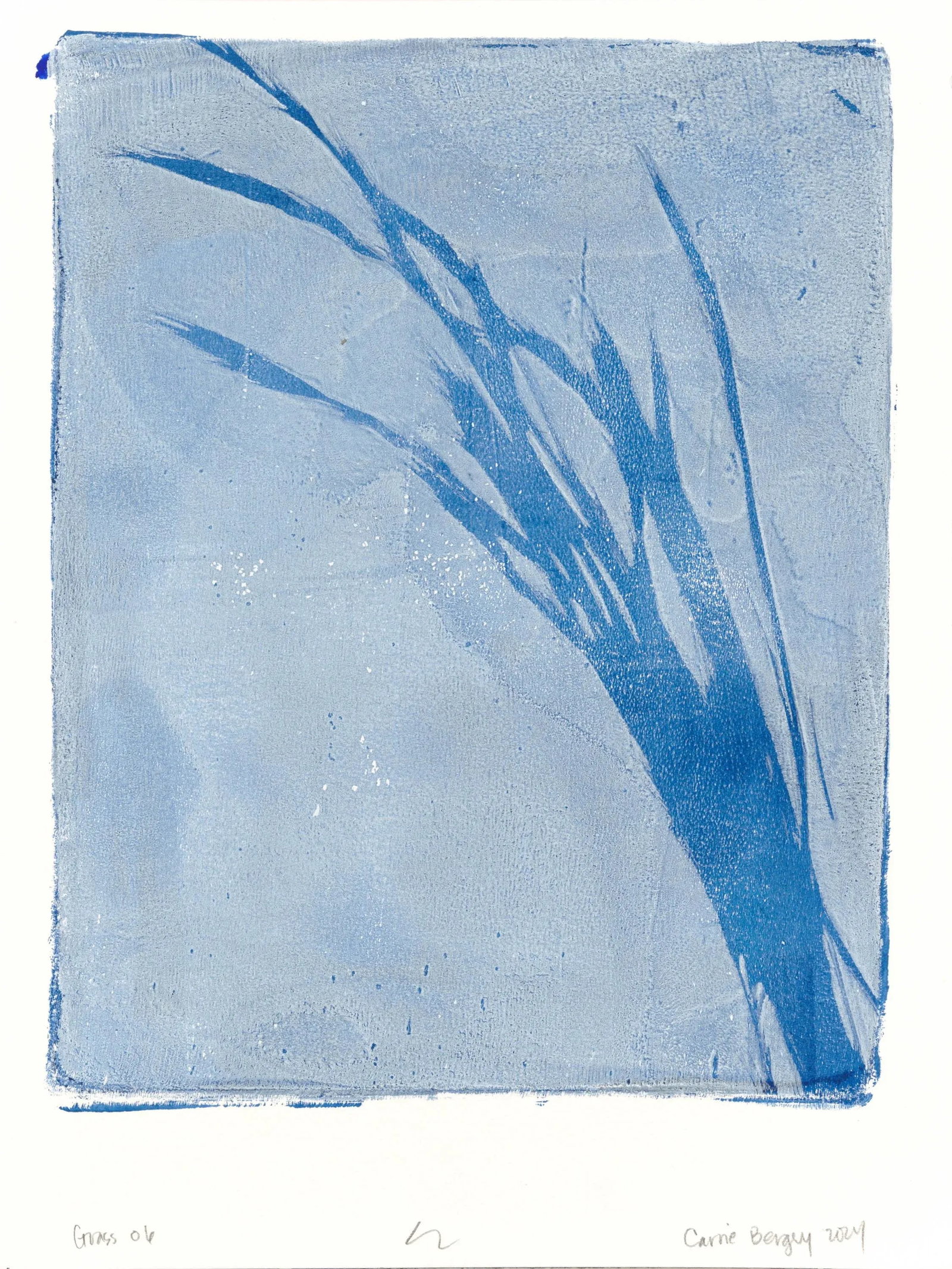 Grass Lobos Set 06-07 (2) 8*10 Monoprint Paintings Original Modern Abstract Art by Carrie Bergey - B - 2