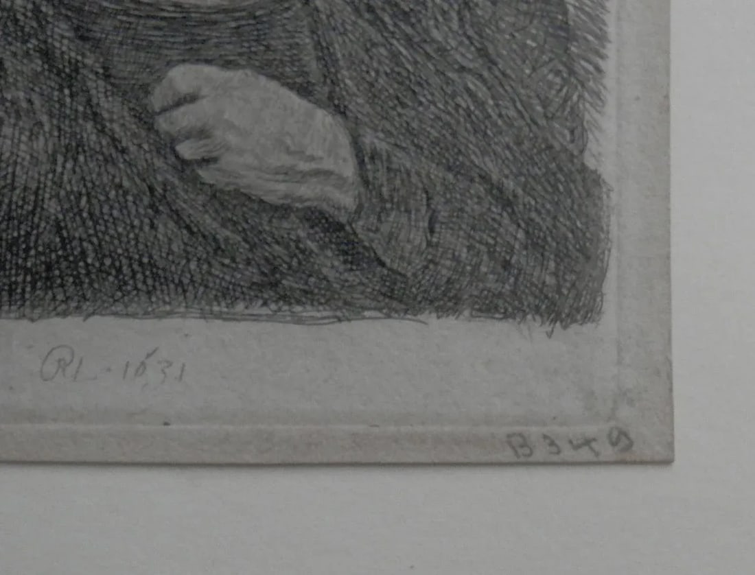 17th Century Rembrandt Harmensz Van Rijn Etching, The Artist's Mother With Her Hand on Her Chest - 3