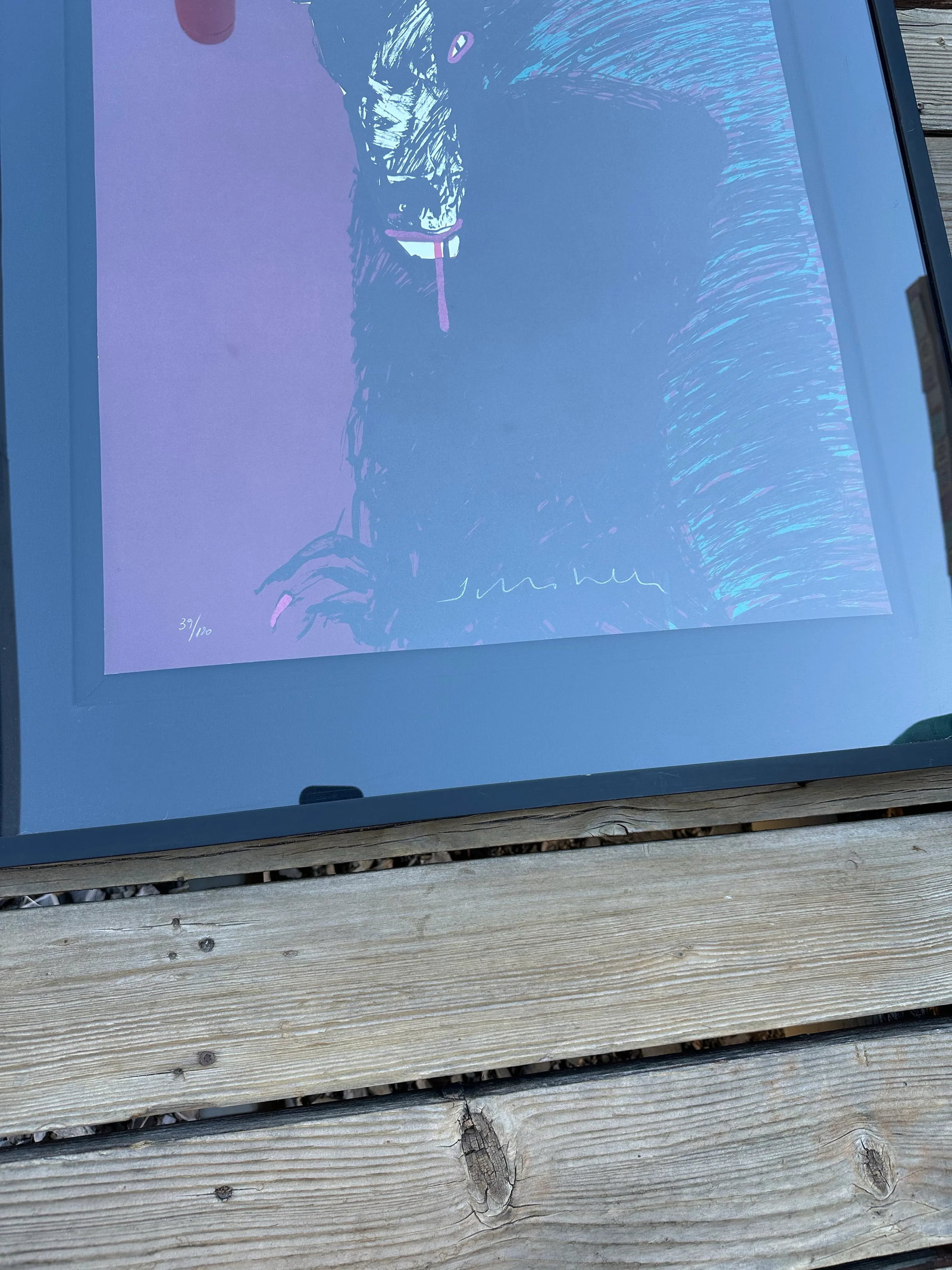 Late 20th Century Fritz Scholder "Portrait of Werewolf" Lithograph, Framed - 5