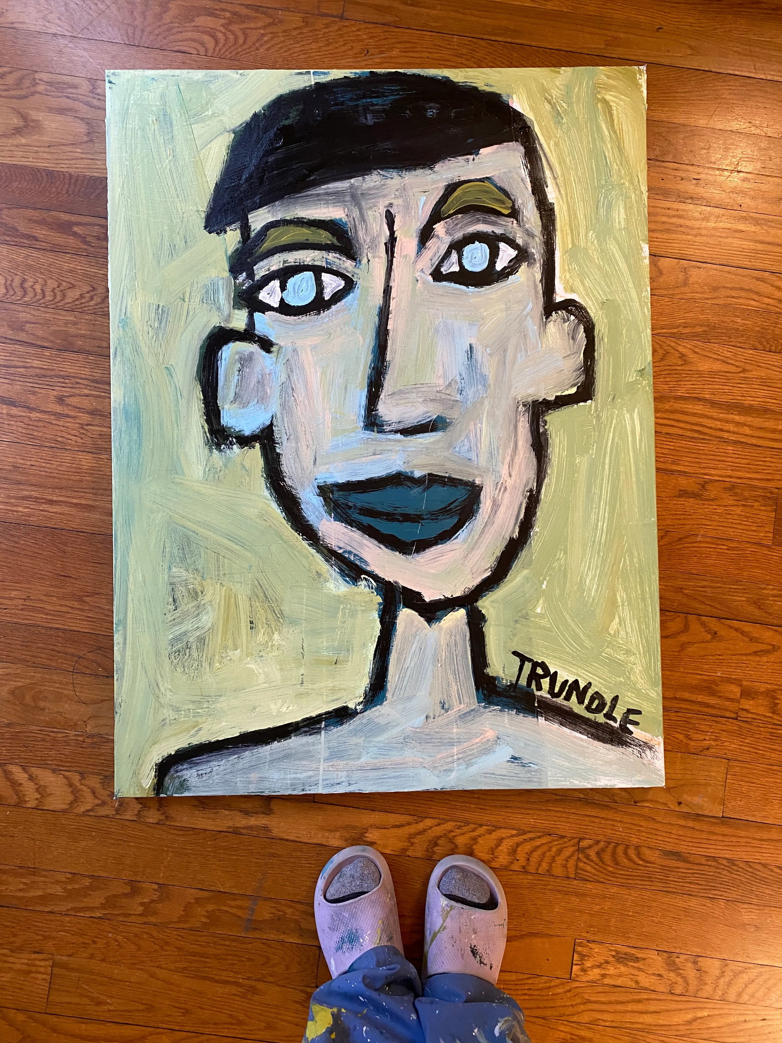 Sarah Trundle, Abstract Figure/ Portrait Painting, "I Could Be Anyone I Want" - 7