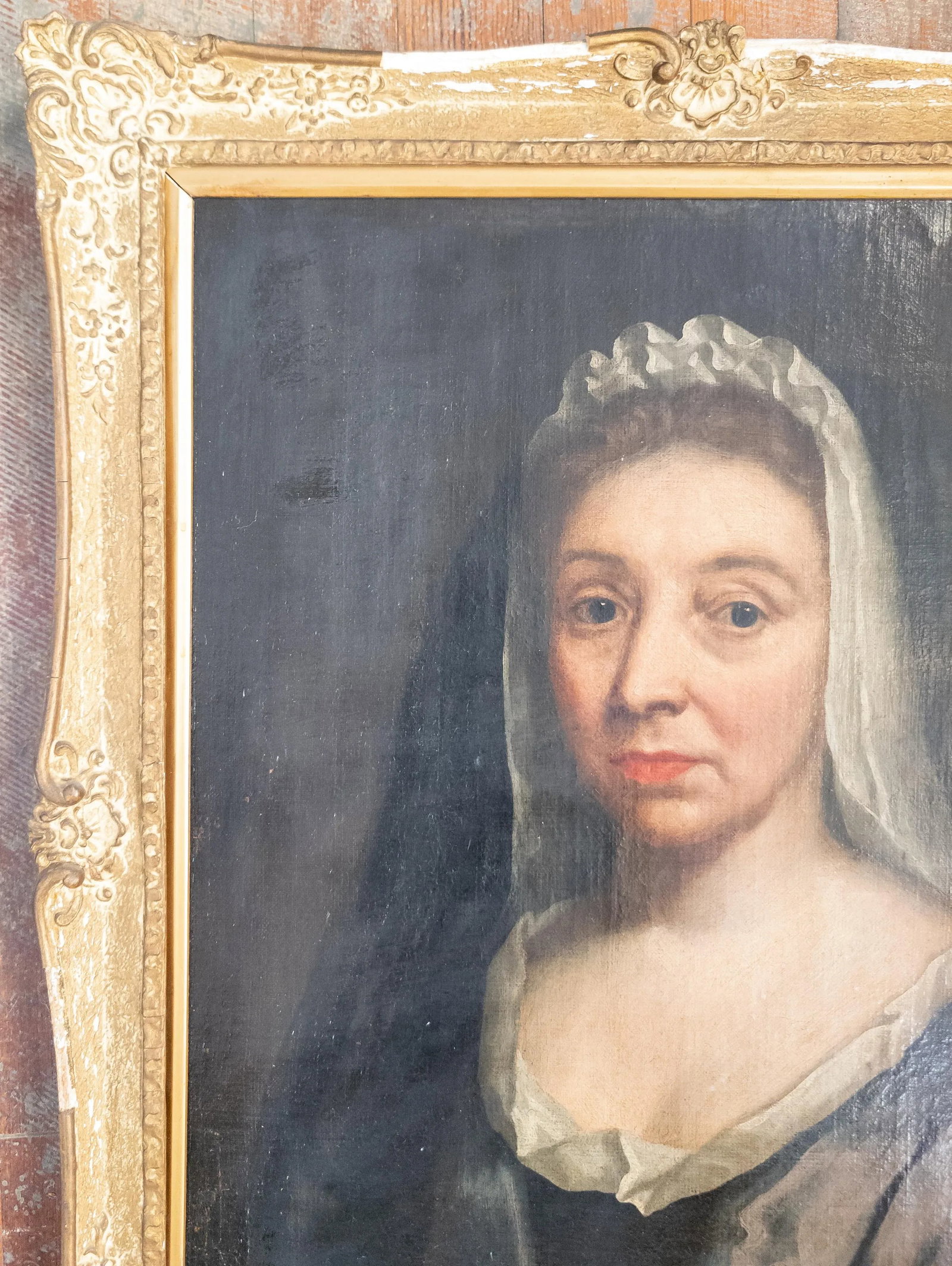 18th Century Oil on Canvas Portrait of Henrietta Louisa Fermor, Circle of William Hogarth - 3