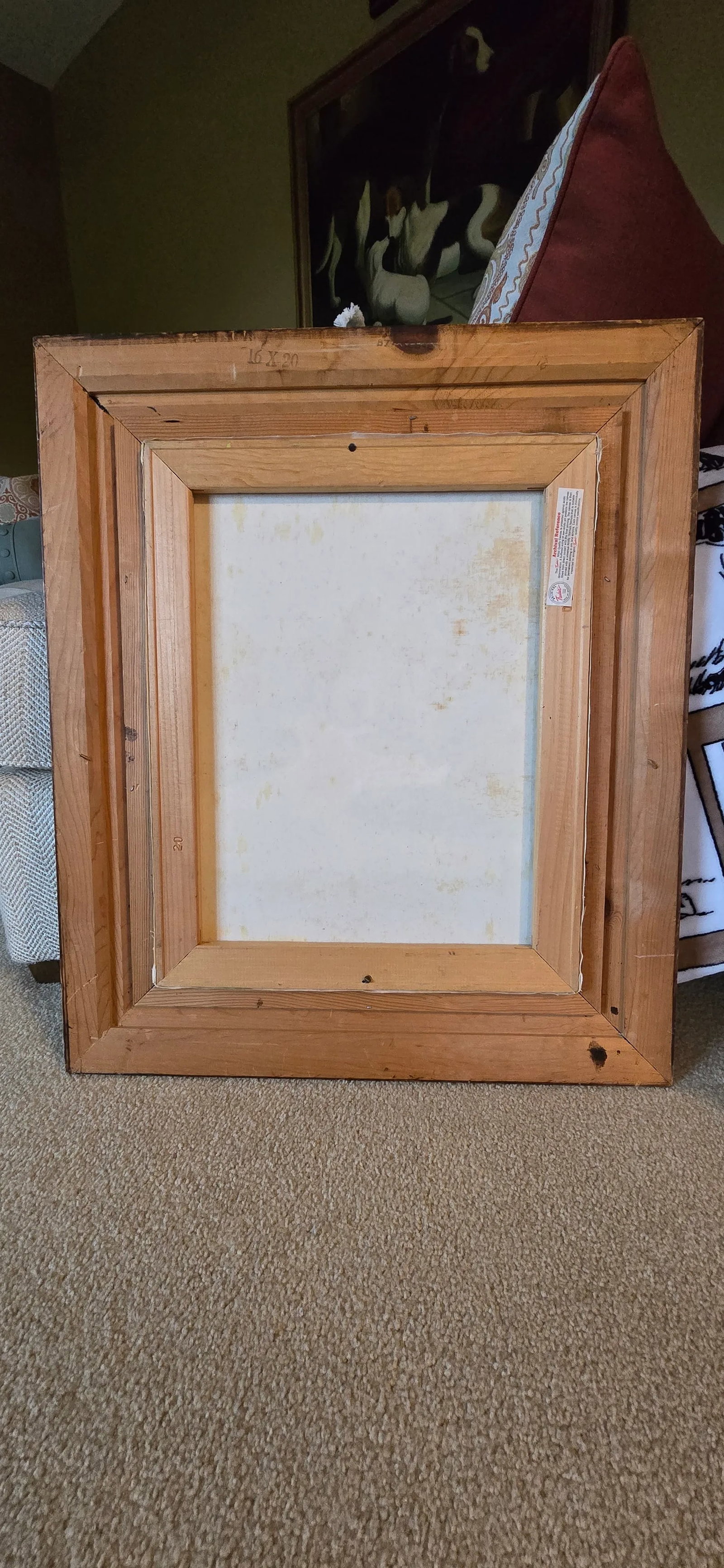 Abstract Expressionist Portrait, Framed - 3