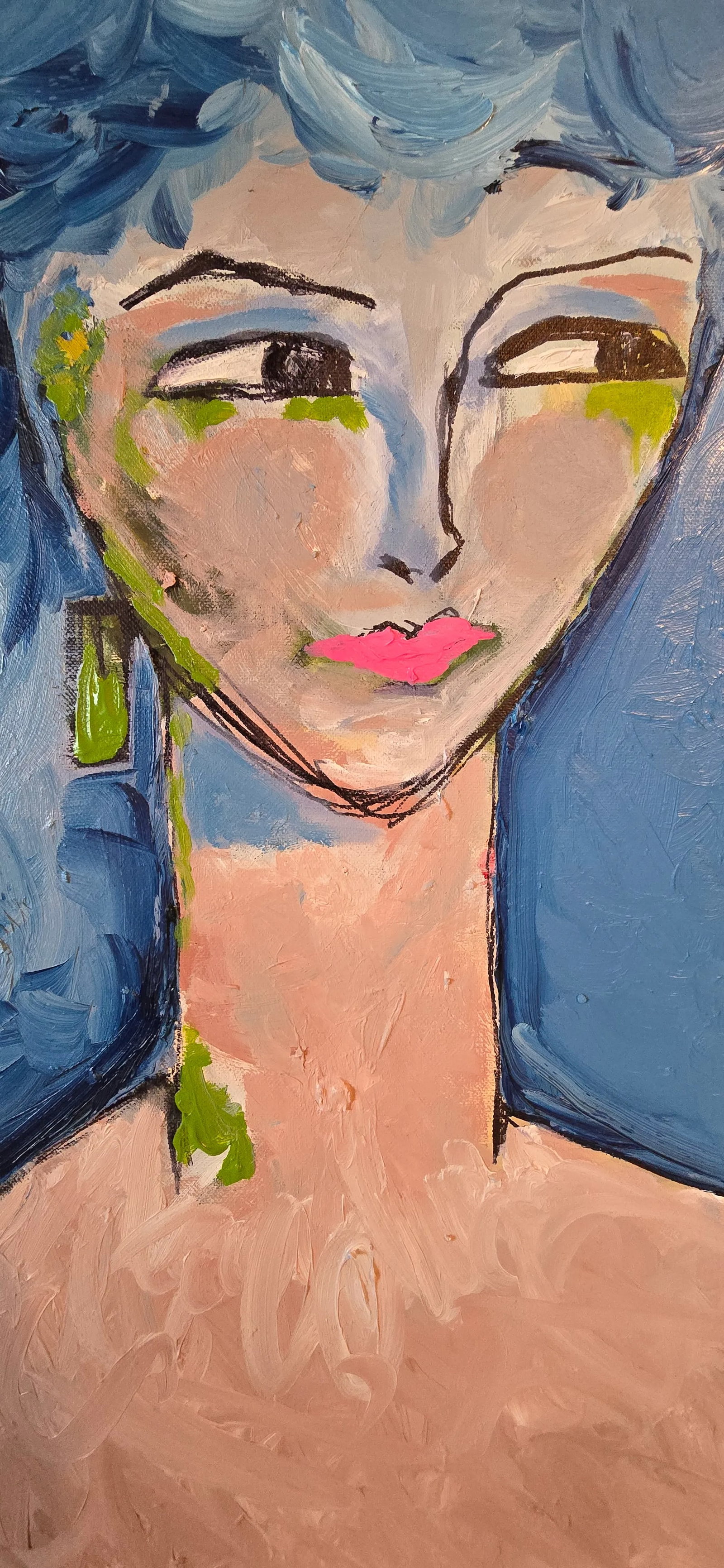 Abstract Expressionist Portrait, Framed - 4