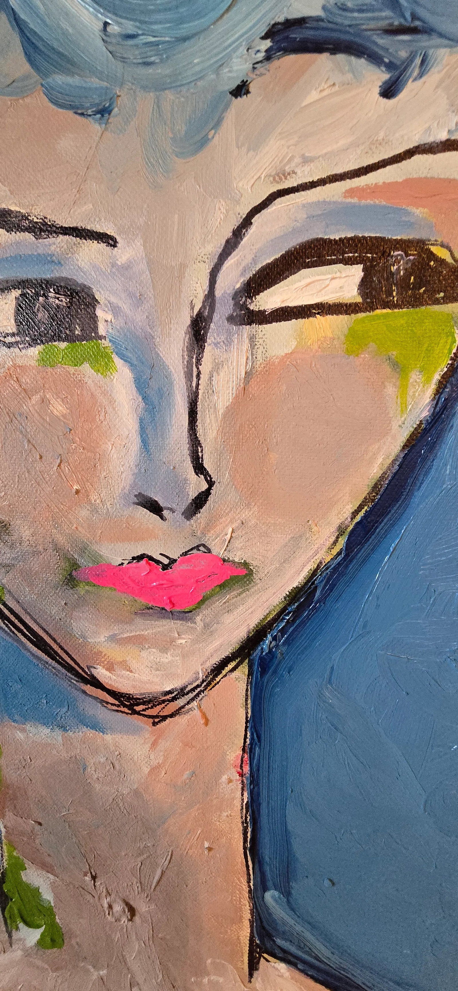 Abstract Expressionist Portrait, Framed - 7