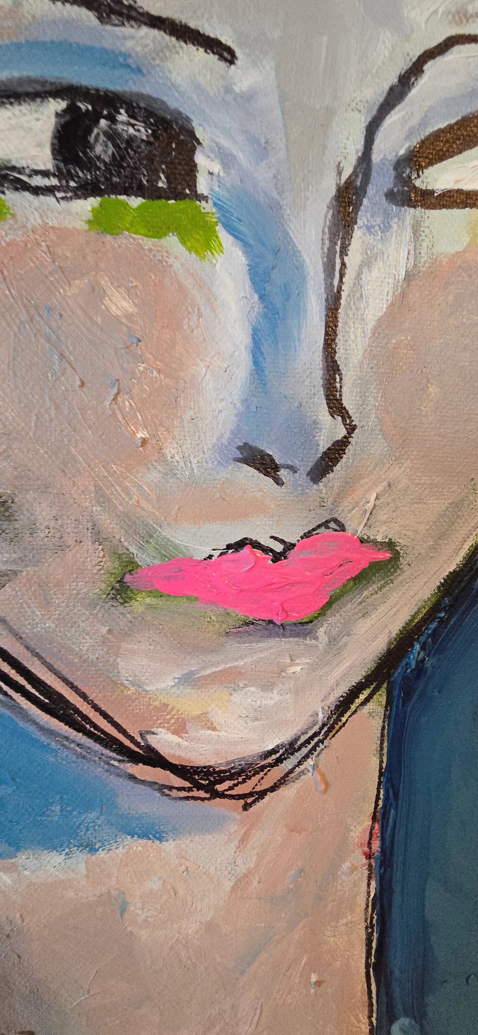 Abstract Expressionist Portrait, Framed - 9