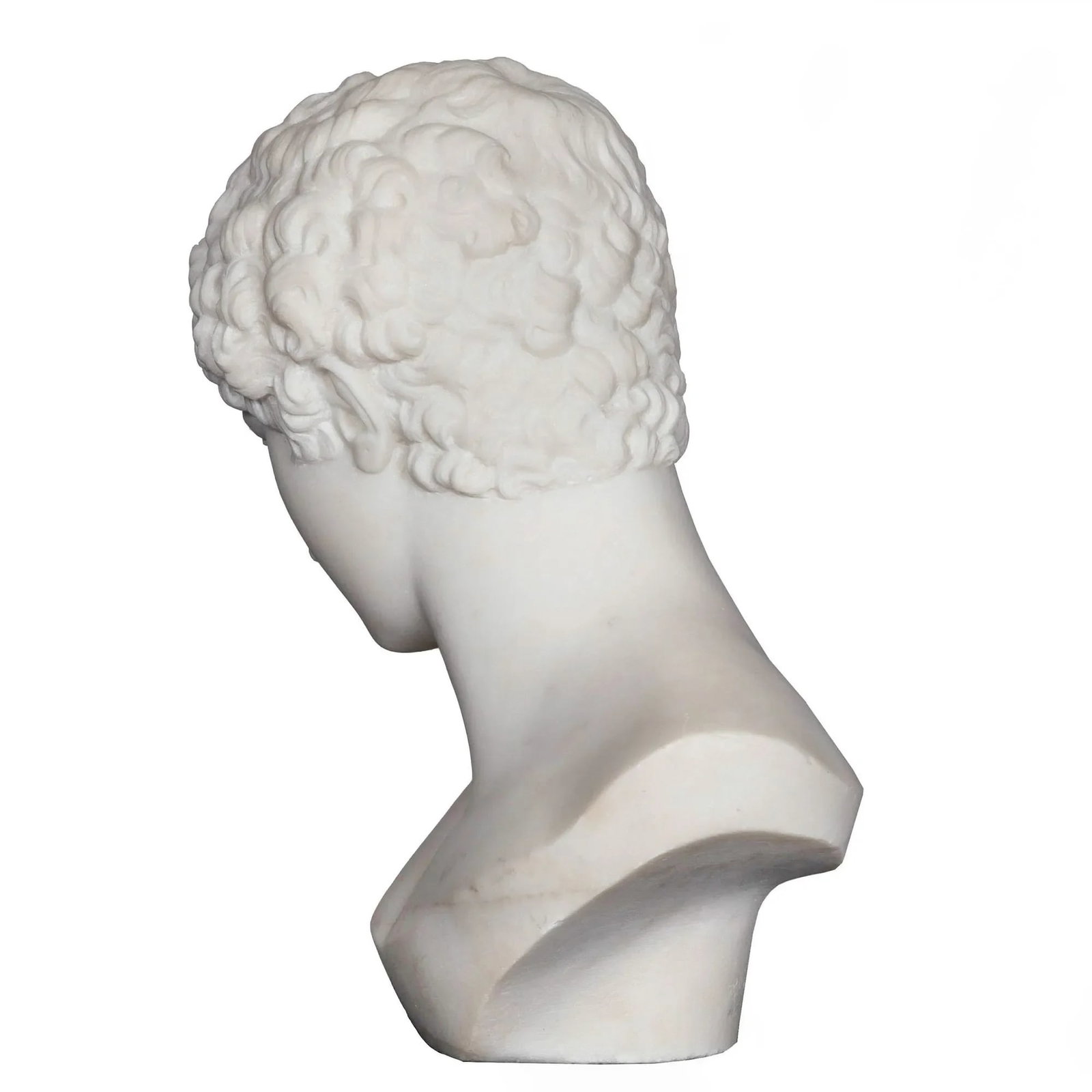 Grand Tour 19th Century Marble Bust of Antinous as Hermes by Filli Pugi - 6