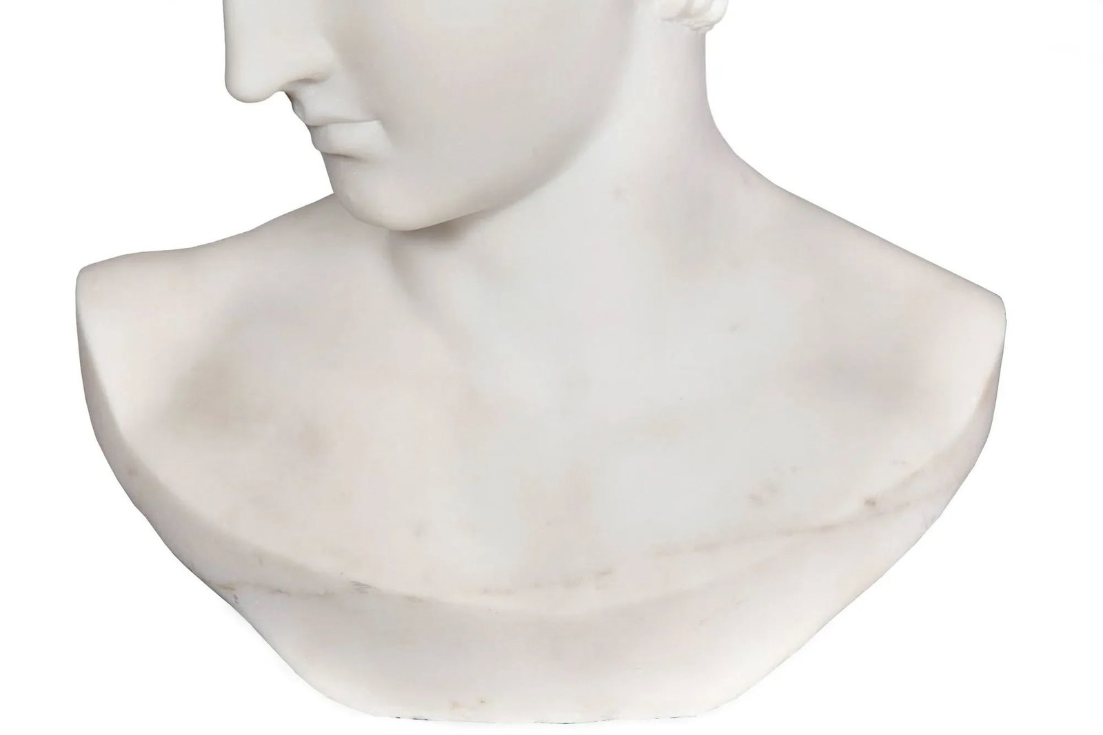 Grand Tour 19th Century Marble Bust of Antinous as Hermes by Filli Pugi - 8