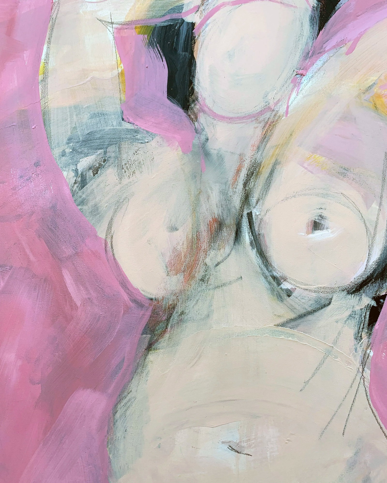 Woman in Pink 36 X 48 Inches, Painting on Canvas - 2