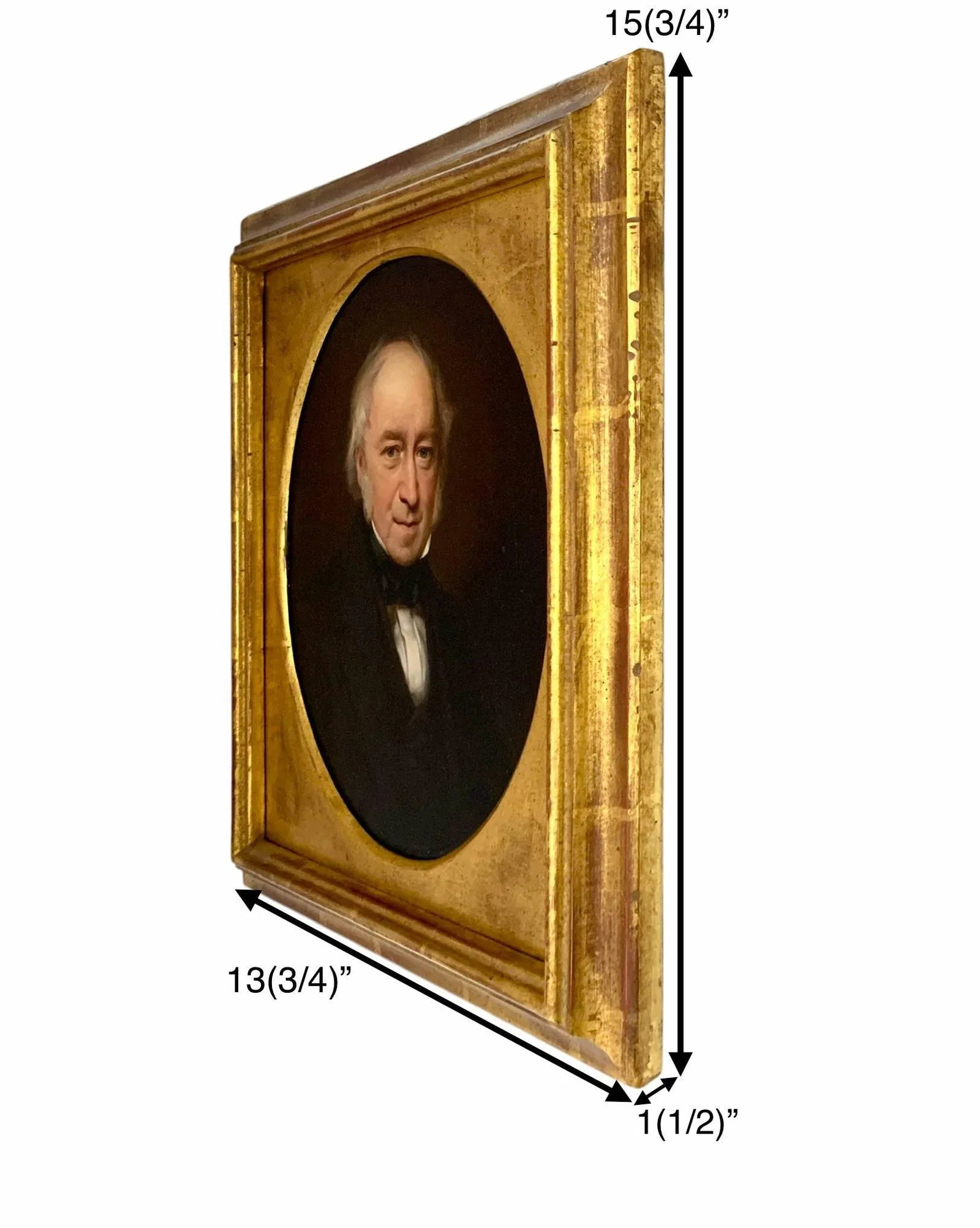 Early 20th Century Painting British Gentleman Portrait Oil on Board Frame Fine Art Decor - 2