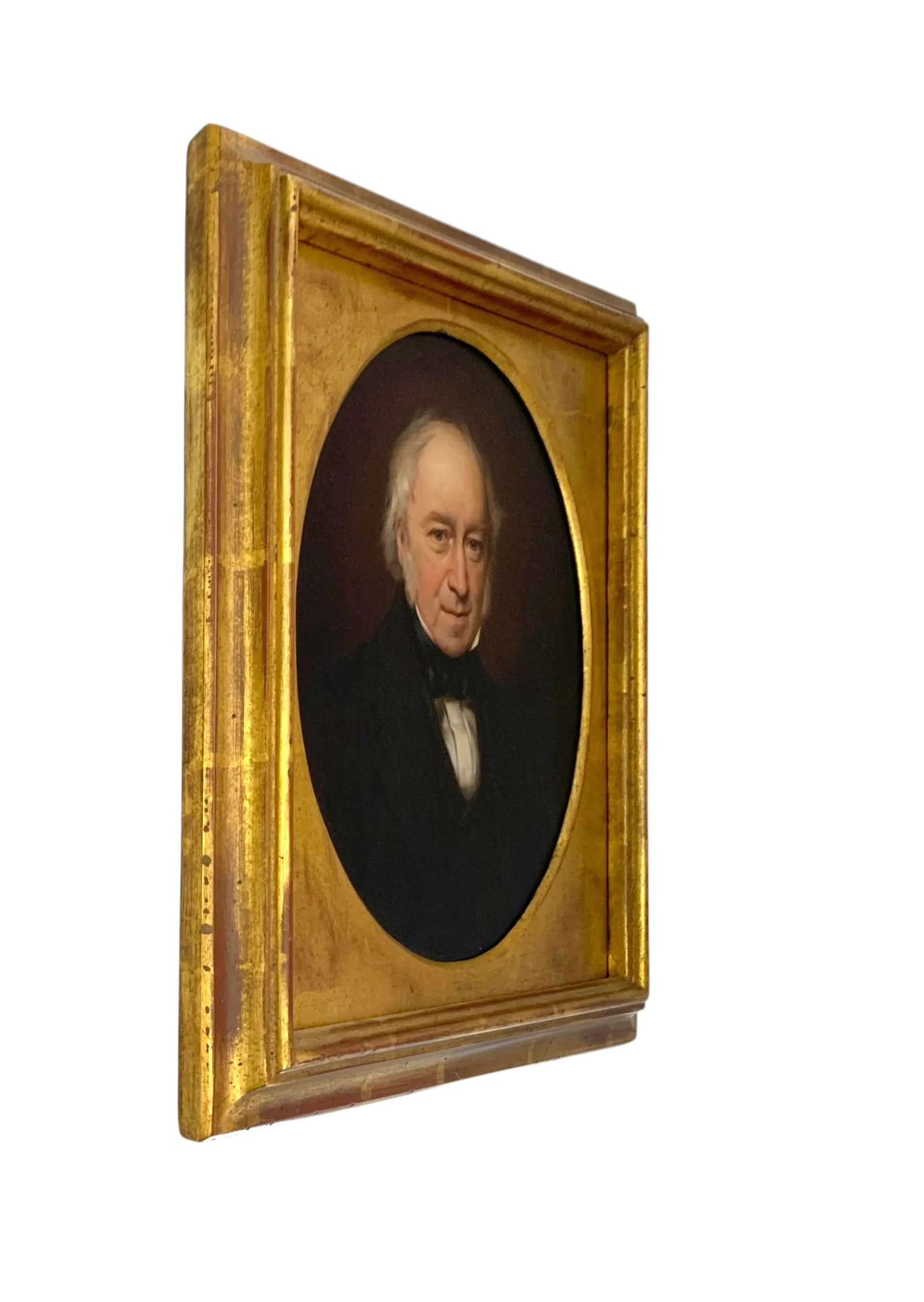 Early 20th Century Painting British Gentleman Portrait Oil on Board Frame Fine Art Decor - 3