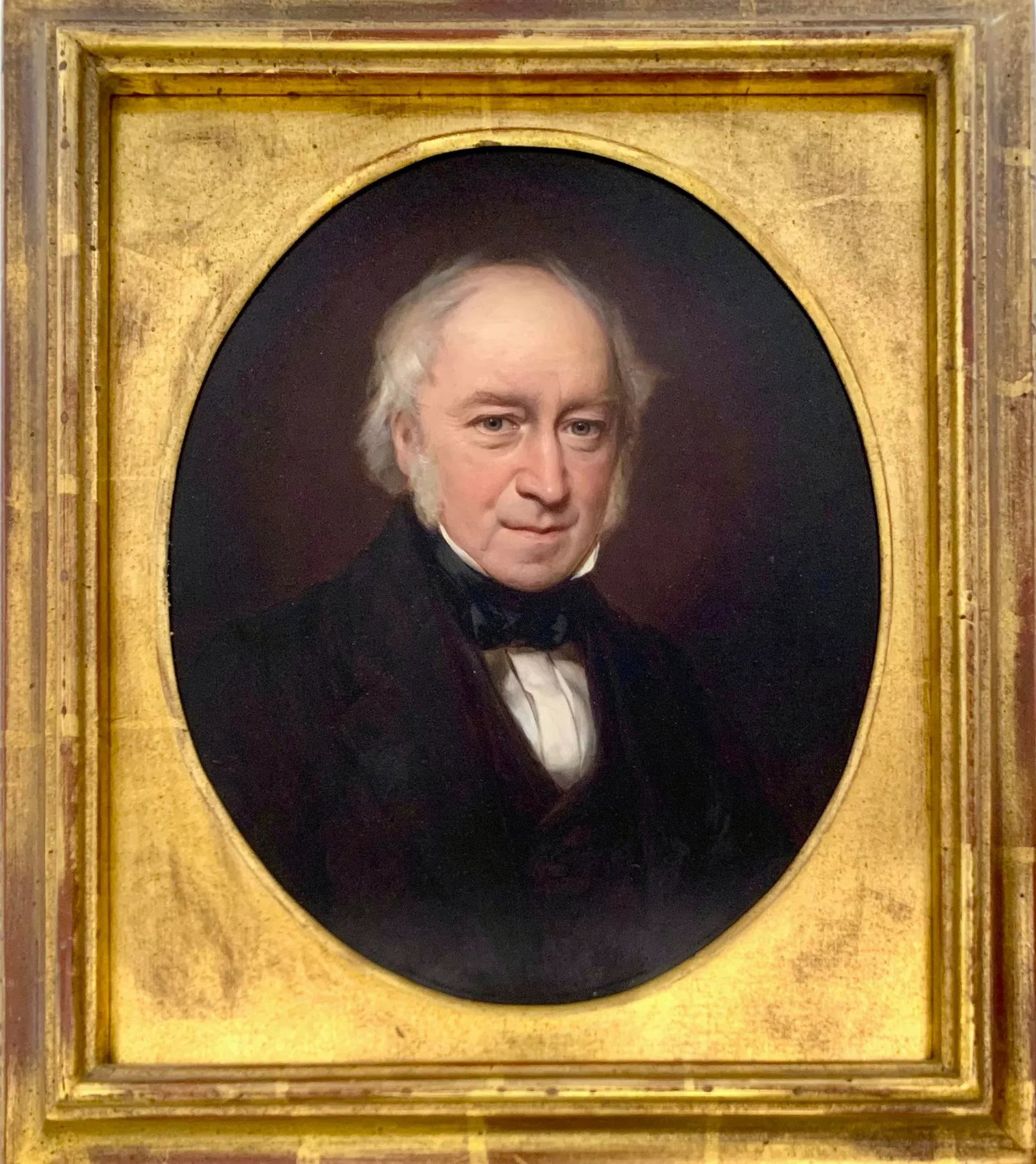 Early 20th Century Painting British Gentleman Portrait Oil on Board Frame Fine Art Decor - 4
