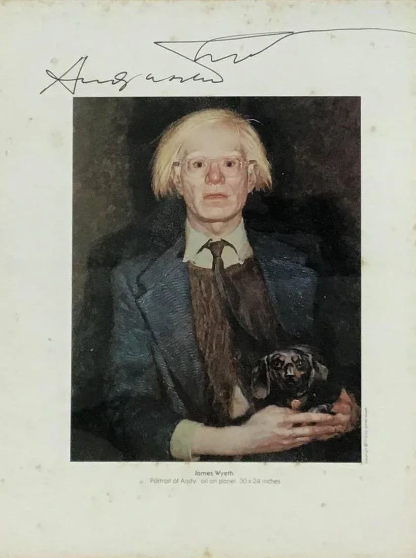 Andy Warhol & Jamie Wyeth "Portraits of Each Other" Original Signed Exhibition Program - 4