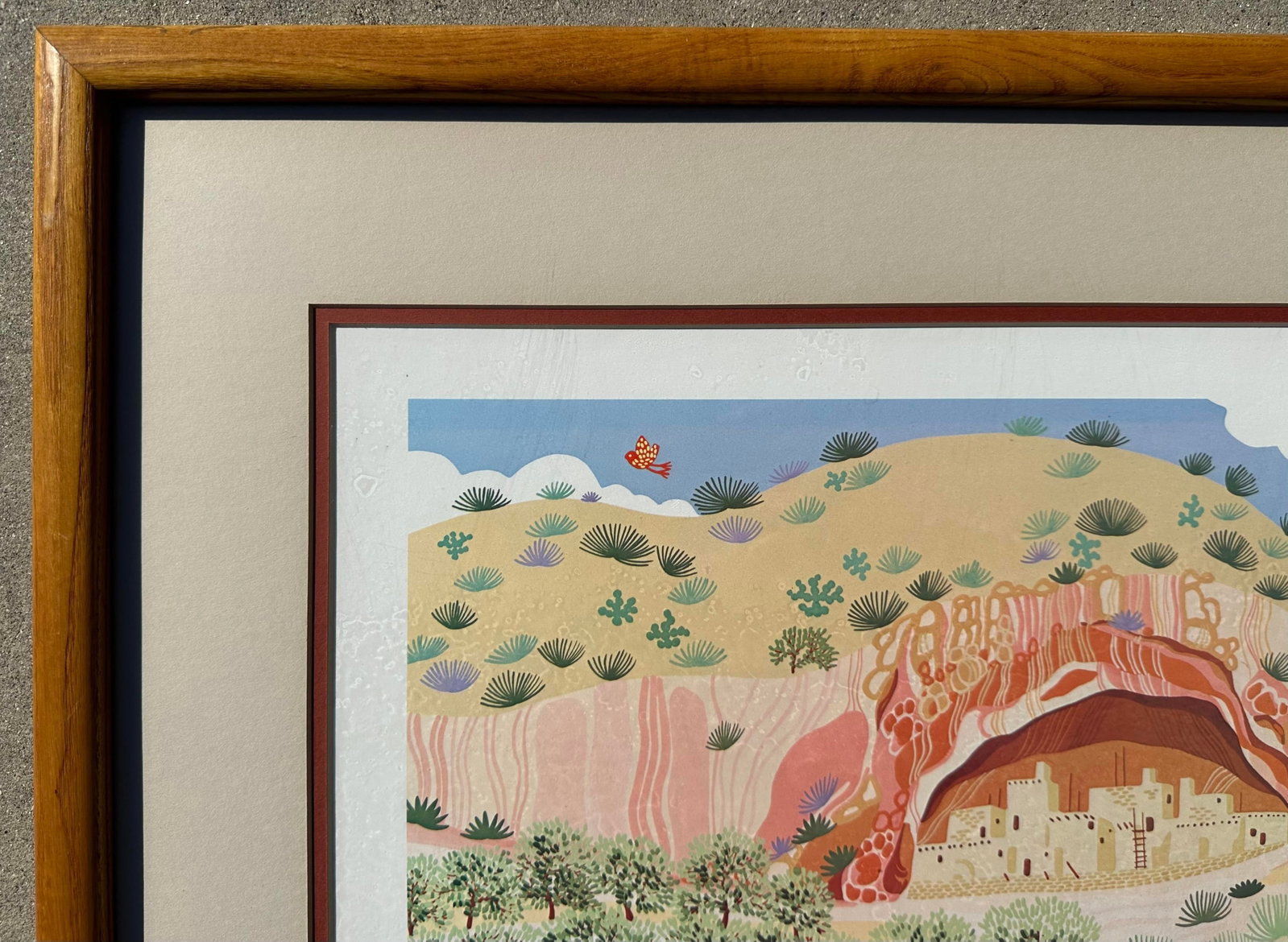 Folk Art Original Blanche Davidson Framed Signed Limited Edition Lithograph - 3
