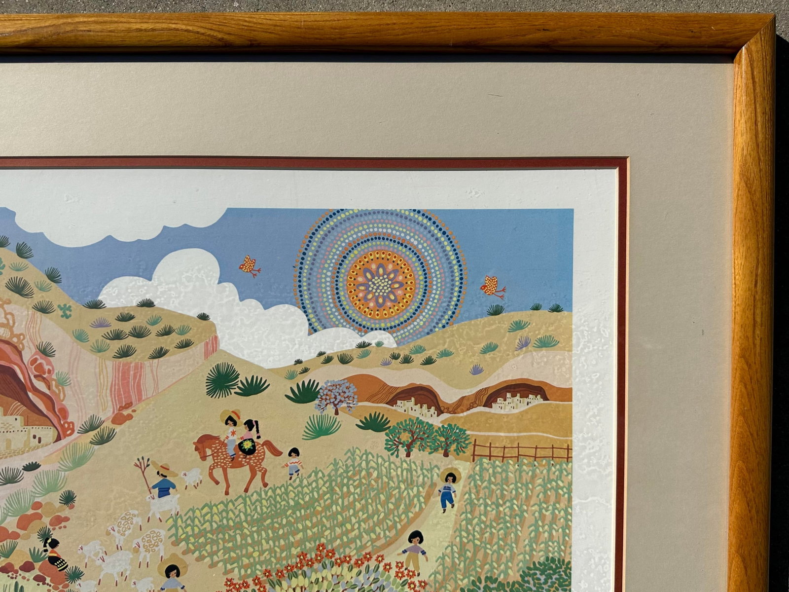 Folk Art Original Blanche Davidson Framed Signed Limited Edition Lithograph - 4