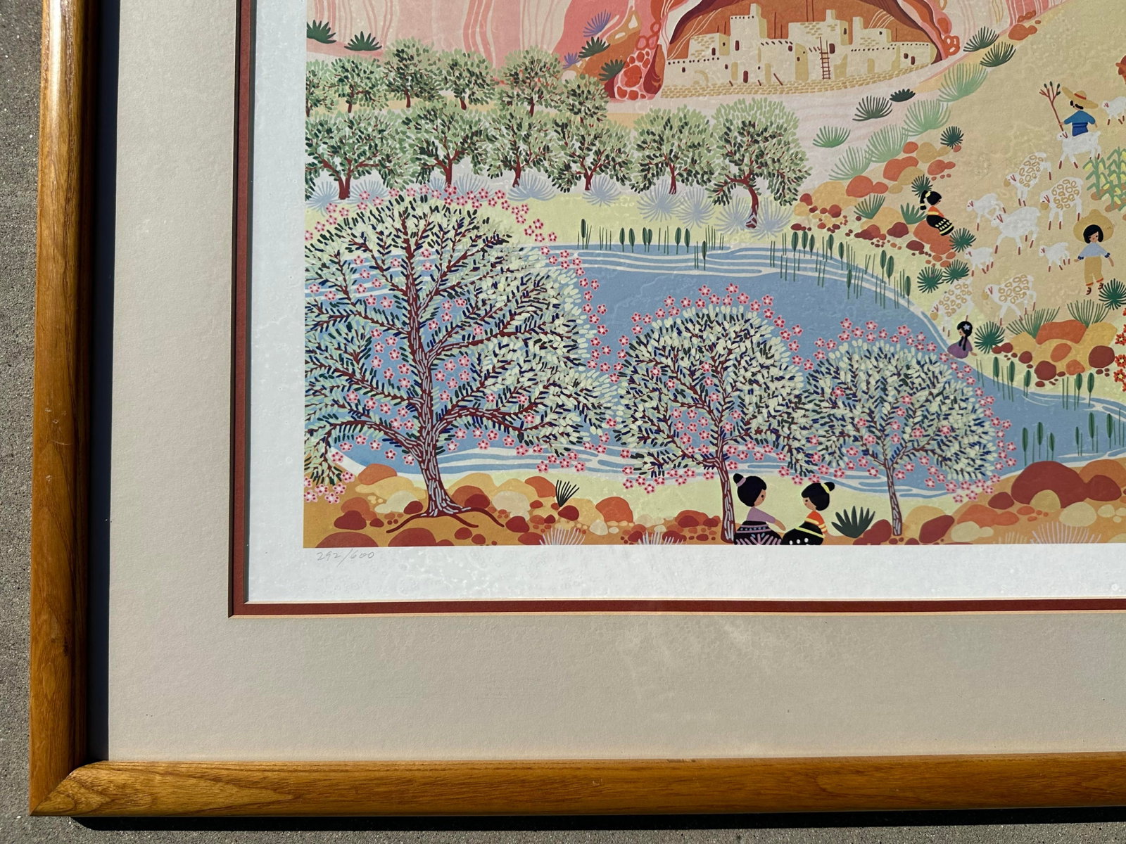 Folk Art Original Blanche Davidson Framed Signed Limited Edition Lithograph - 5