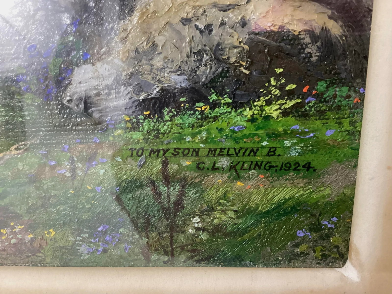 C L Kling-California Impressionistic-Oil on Board-Signed and Dated 1924-, Framed - 5