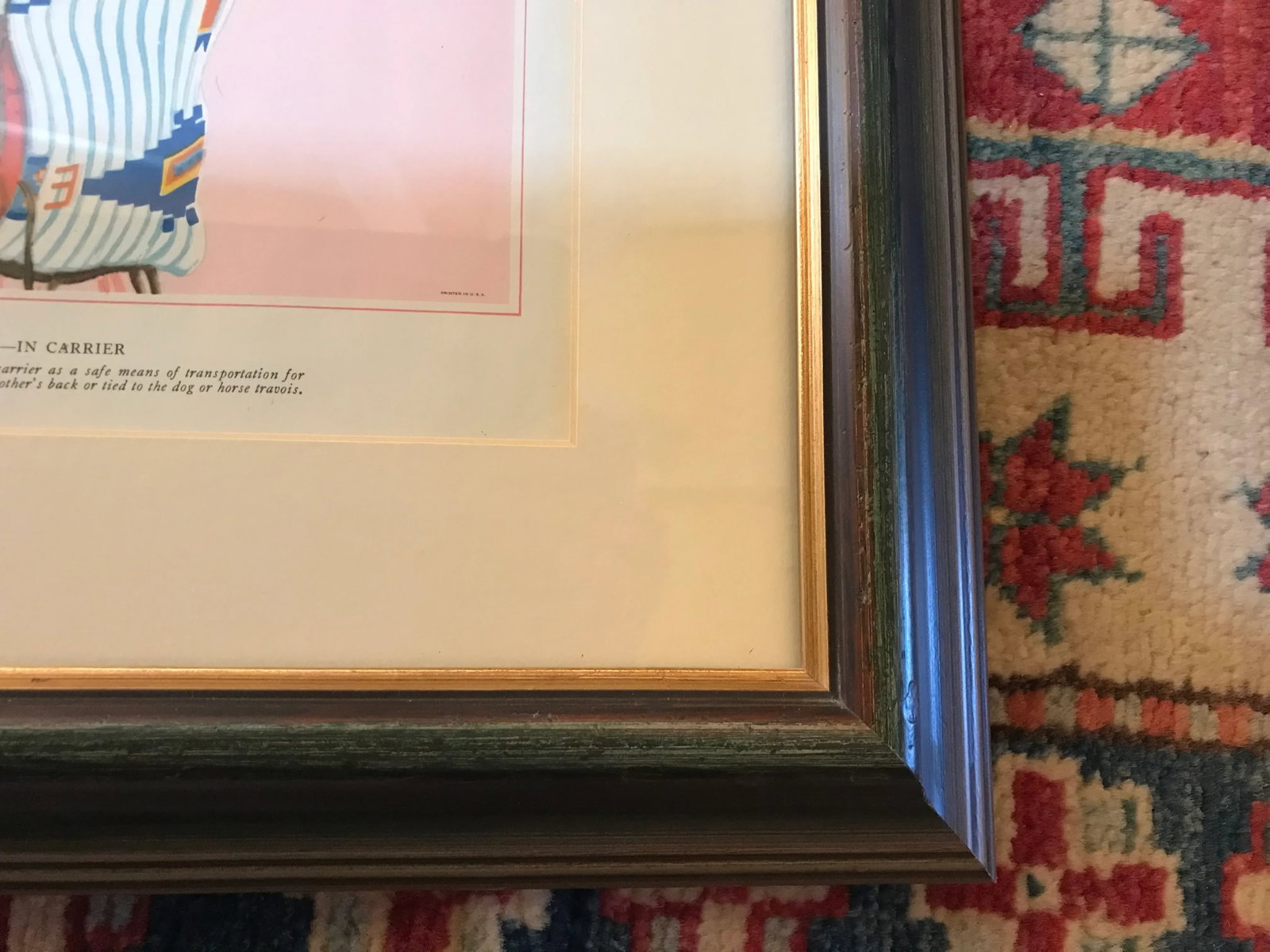 1940s Set of Five Harvey House Native American Prints, Framed - 11