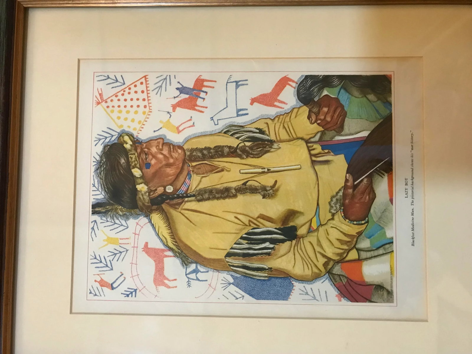 1940s Set of Five Harvey House Native American Prints, Framed - 6