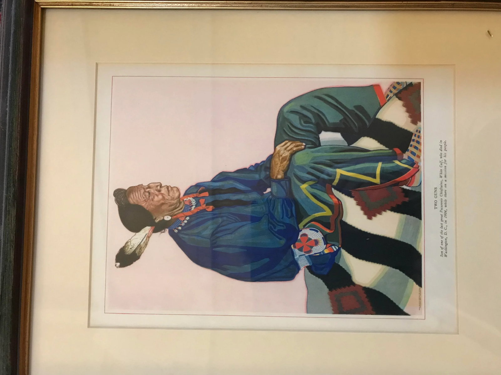 1940s Set of Five Harvey House Native American Prints, Framed - 8