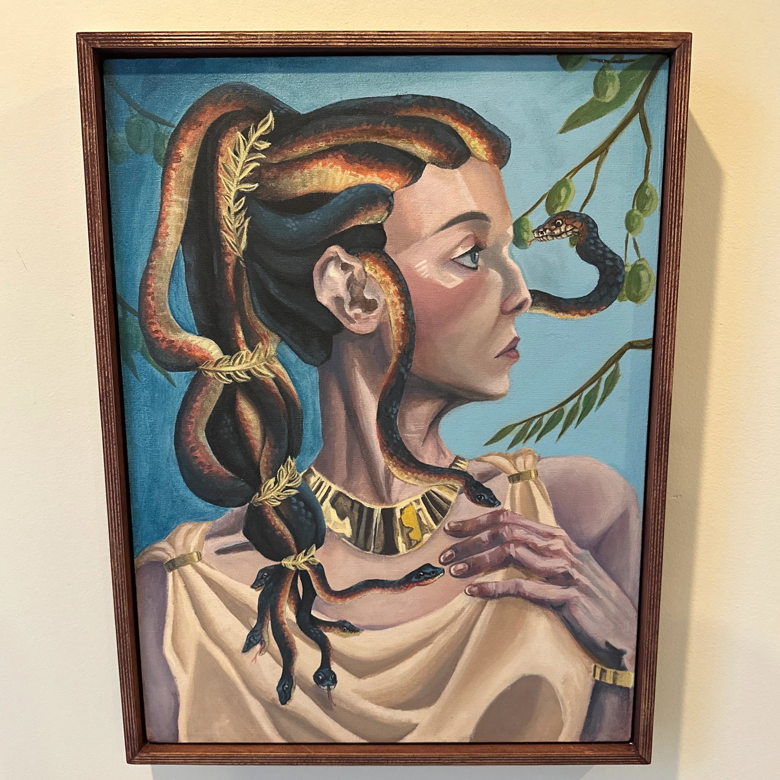 Medusa Oracle of Athena - Original Portrait Painting of Medusa - 2