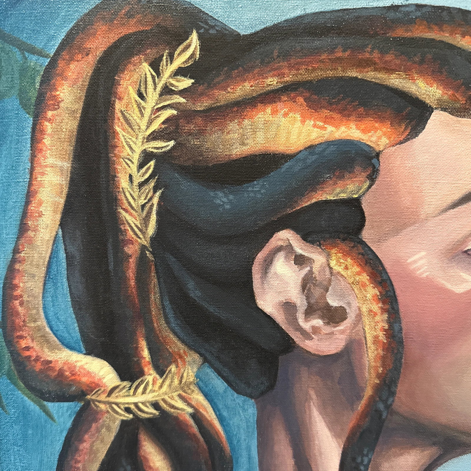 Medusa Oracle of Athena - Original Portrait Painting of Medusa - 7