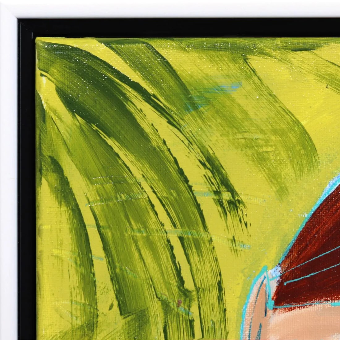 Miss Priss Palms 4 - Colorful Abstract Figurative Portrait Painting Original Artwork by Lindsey McCo - 2