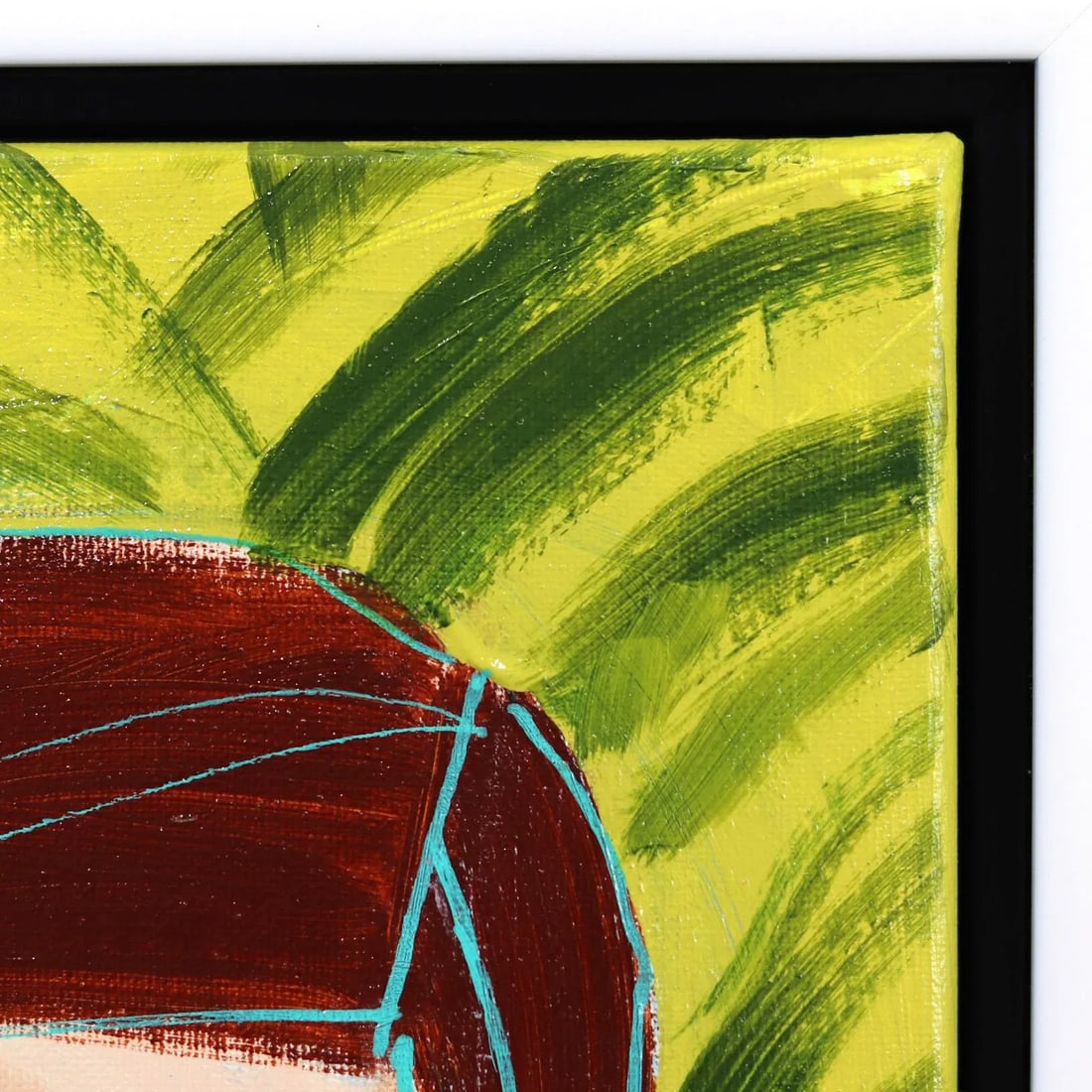 Miss Priss Palms 4 - Colorful Abstract Figurative Portrait Painting Original Artwork by Lindsey McCo - 3