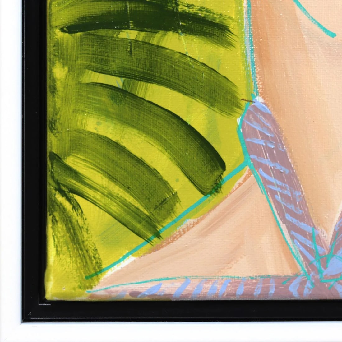 Miss Priss Palms 4 - Colorful Abstract Figurative Portrait Painting Original Artwork by Lindsey McCo - 4