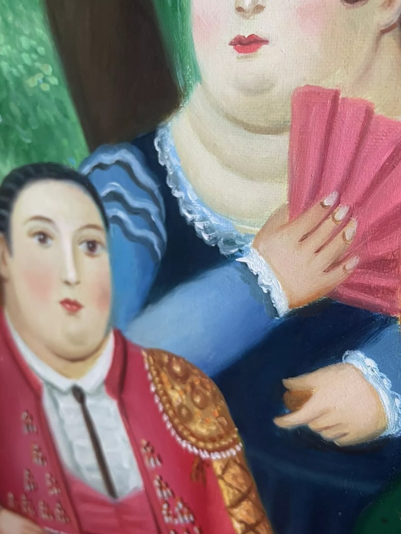 After Fernando Botero "Lefty & Gang" Ornately Framed Iconic Canvas Reproduction - 5