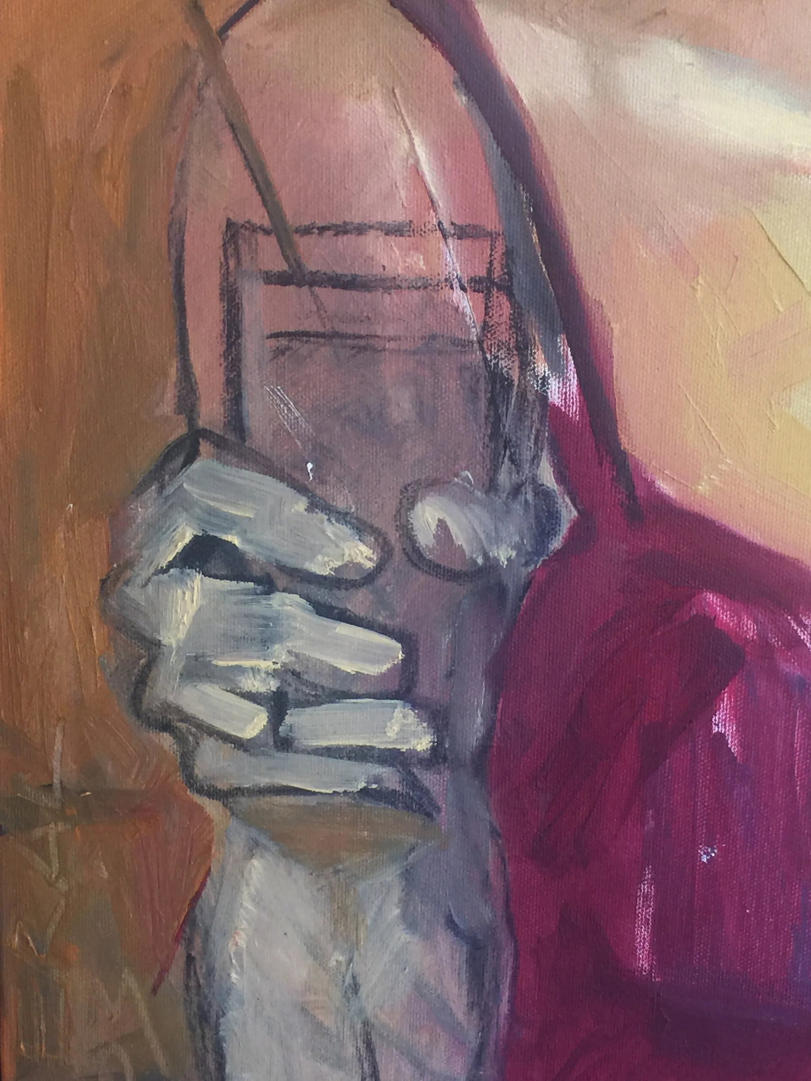 Contemporary Abstract Figurative Portrait Oil Painting, Framed - 10