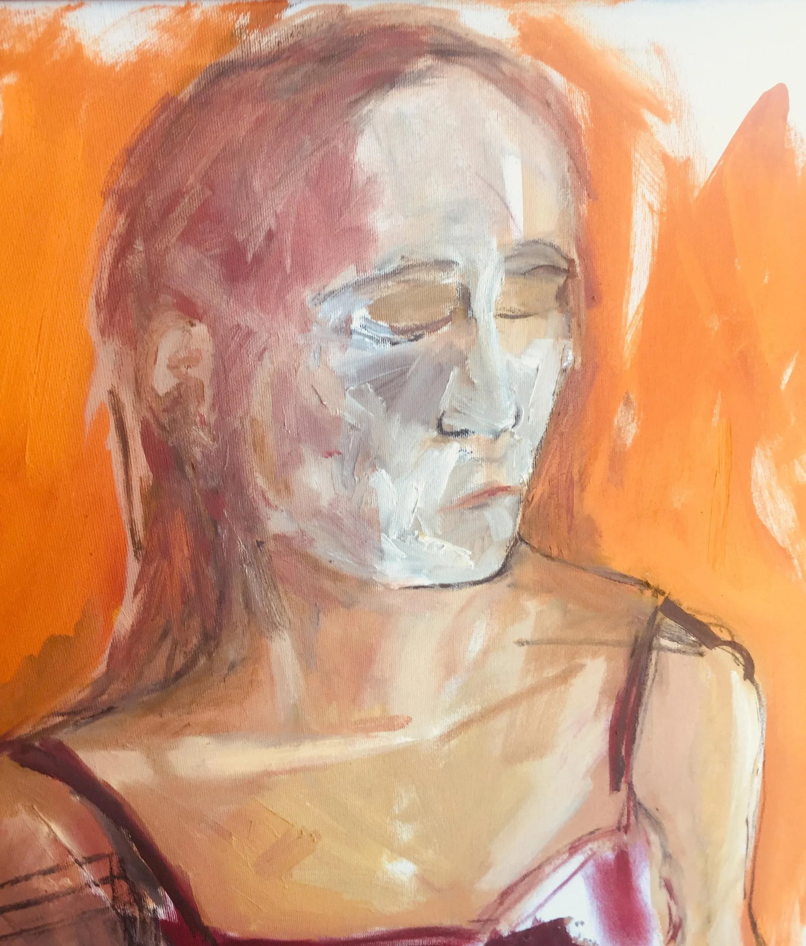 Contemporary Abstract Figurative Portrait Oil Painting, Framed - 3