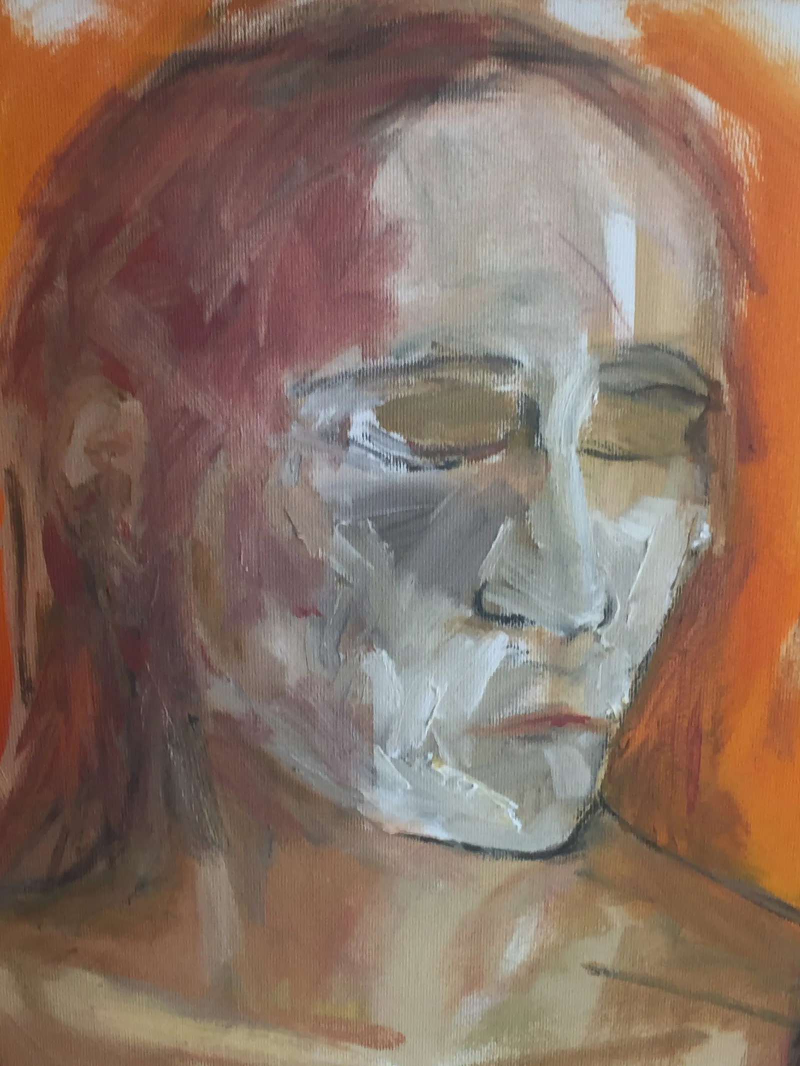 Contemporary Abstract Figurative Portrait Oil Painting, Framed - 8