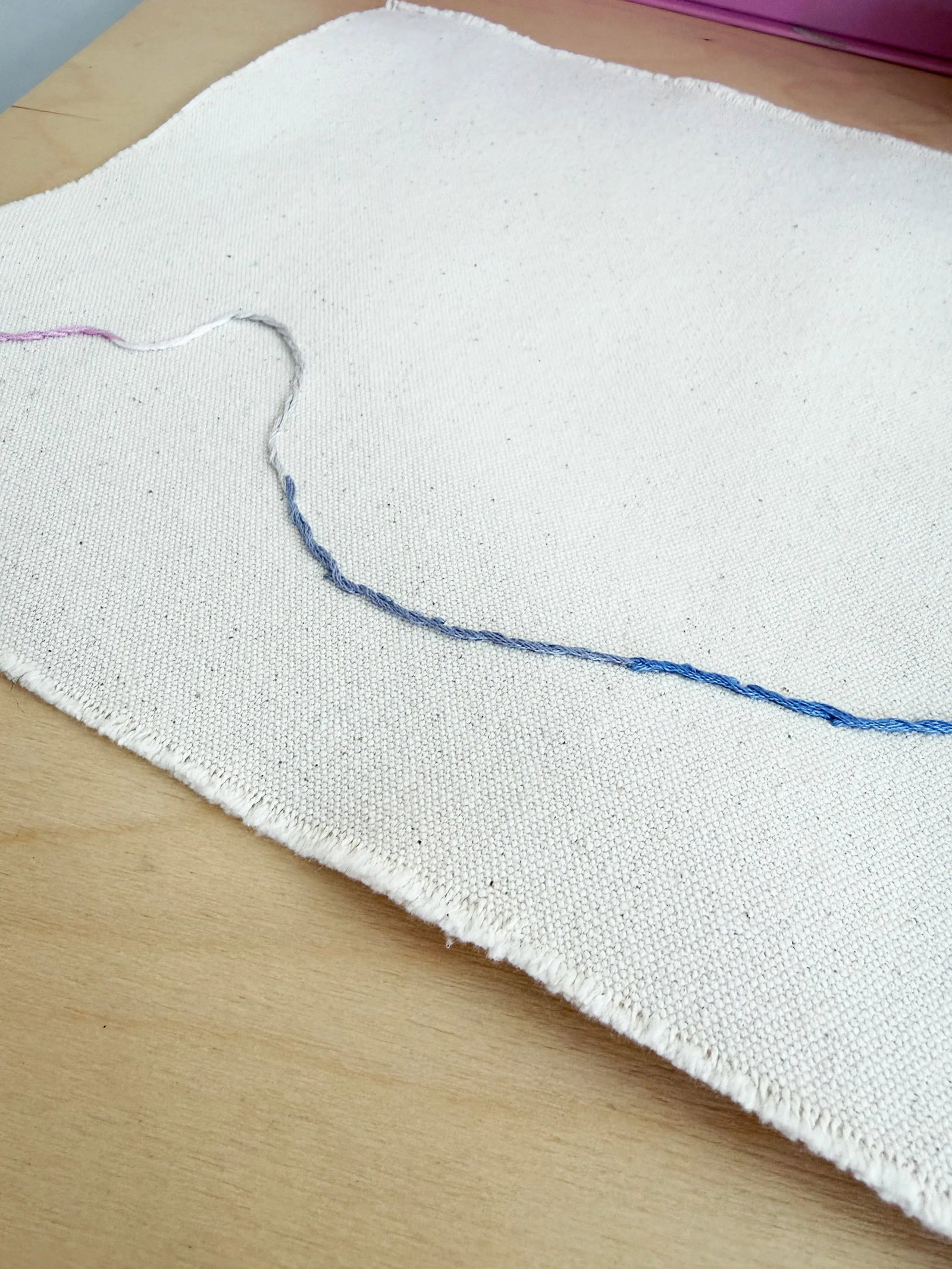 Original Embroidery Art | Minimalist Embroidery Art on Canvas, Abstract Map of Laurel Canyon Blvd Lo - 2
