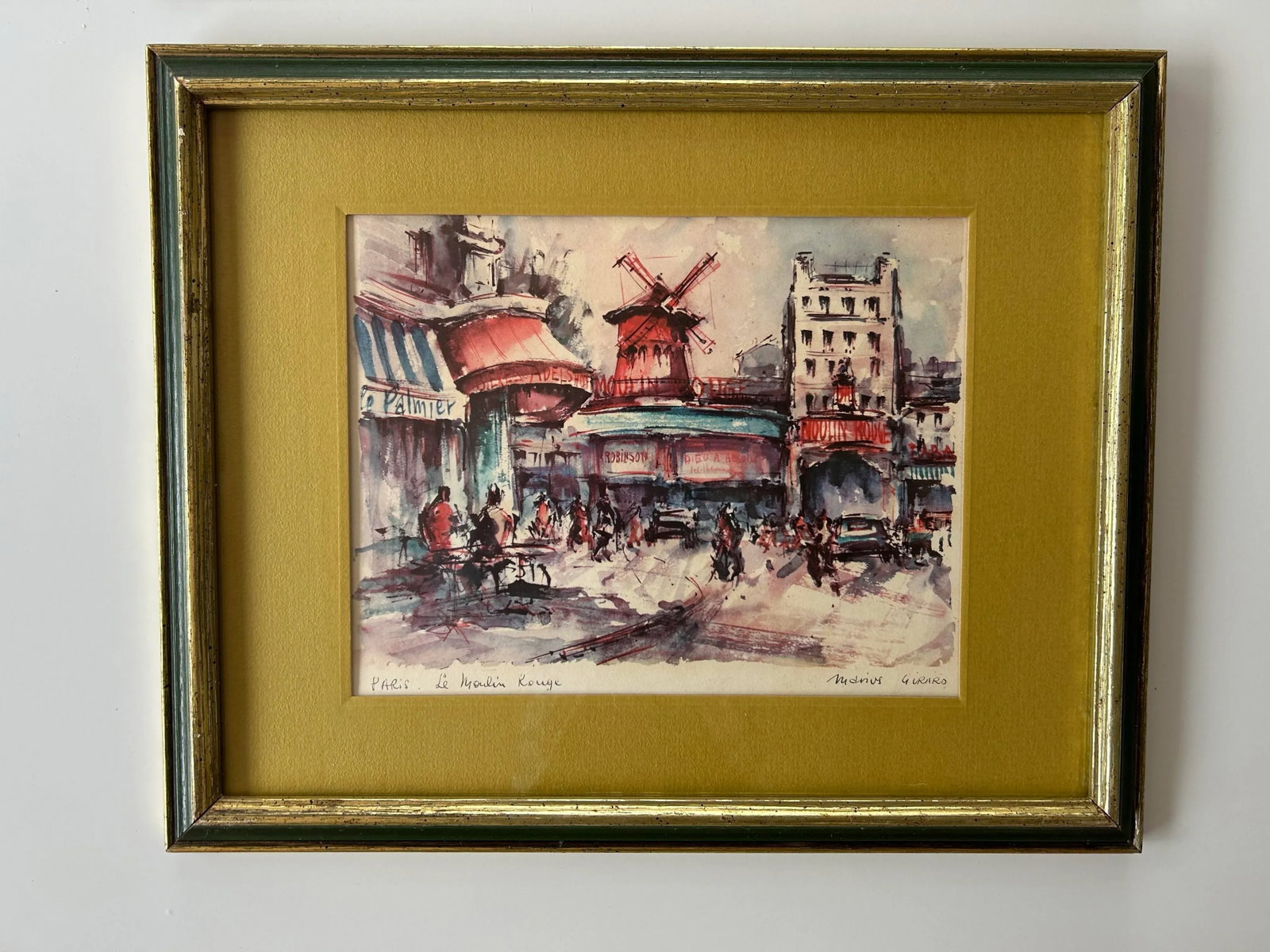 Mid 20th Century Vintage Framed Trio of Parisian Prints by Marius Girard - 3