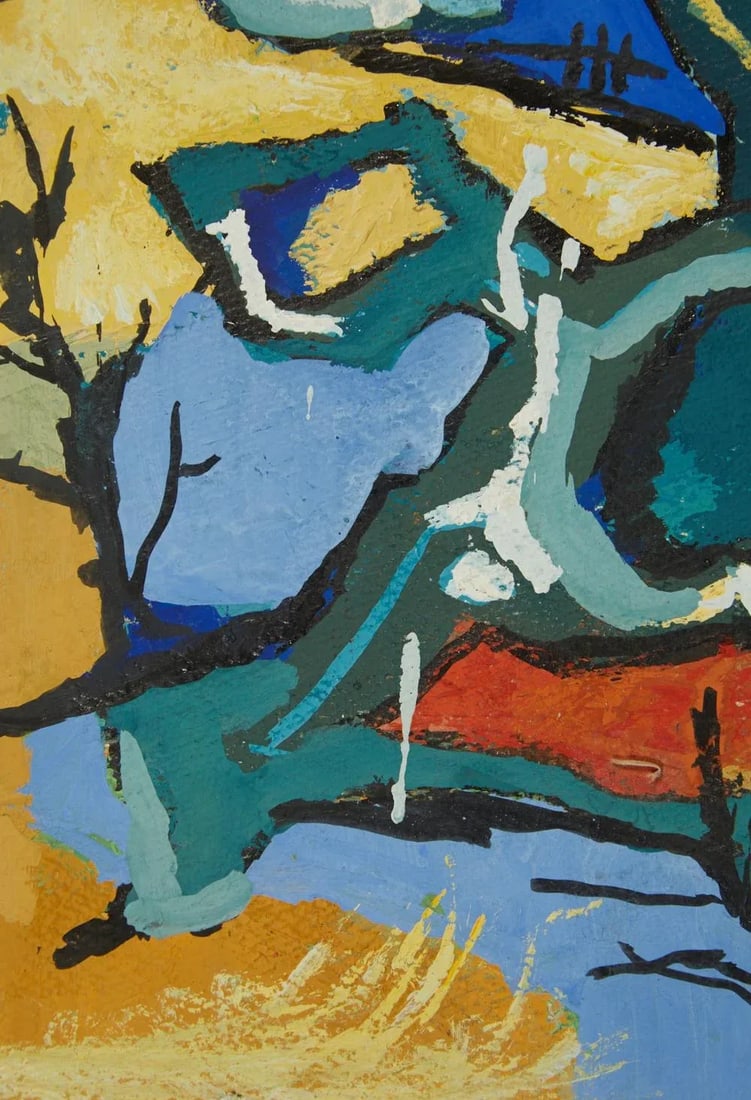 MCM Abstract Painting Artist Golins 1955 - 2