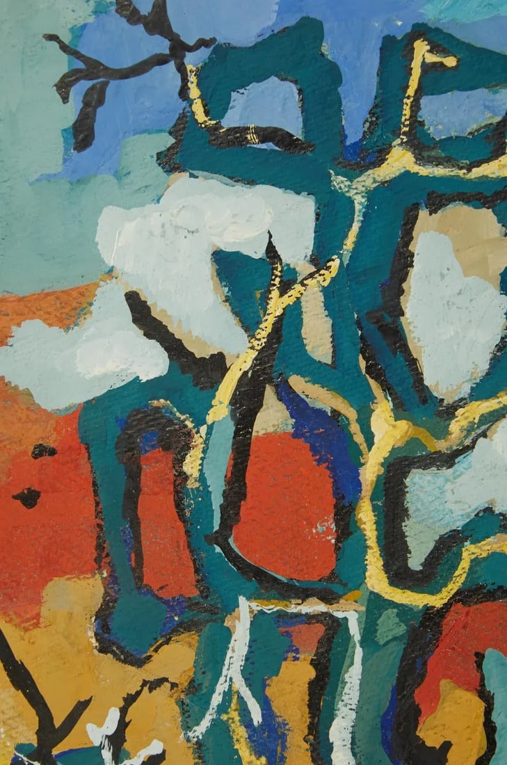 MCM Abstract Painting Artist Golins 1955 - 3