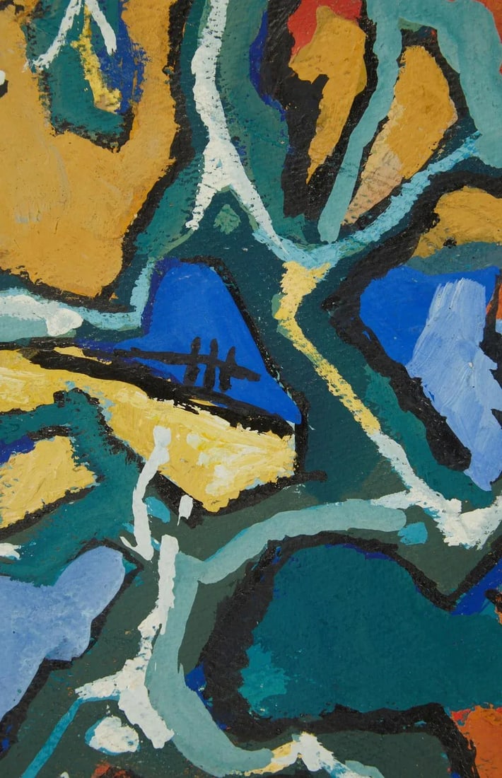 MCM Abstract Painting Artist Golins 1955 - 5