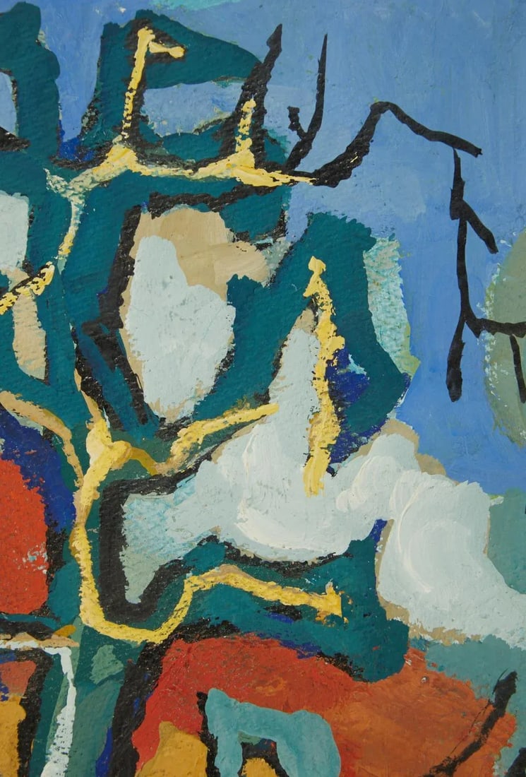 MCM Abstract Painting Artist Golins 1955 - 6