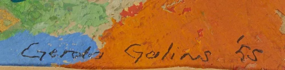 MCM Abstract Painting Artist Golins 1955 - 7