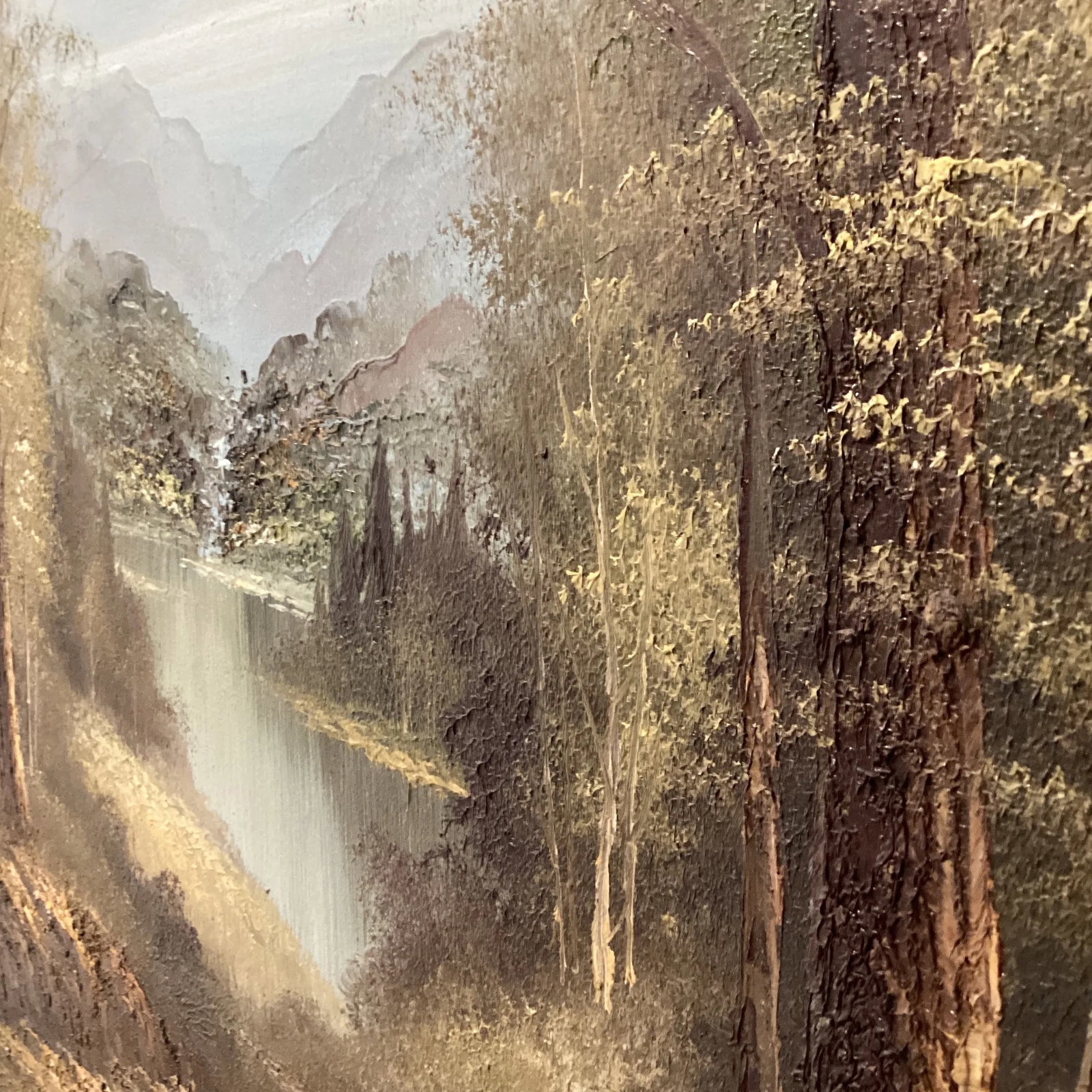 Mid 20th Century Original Landscape Painting on Canvas Framed Artist Signed - 11