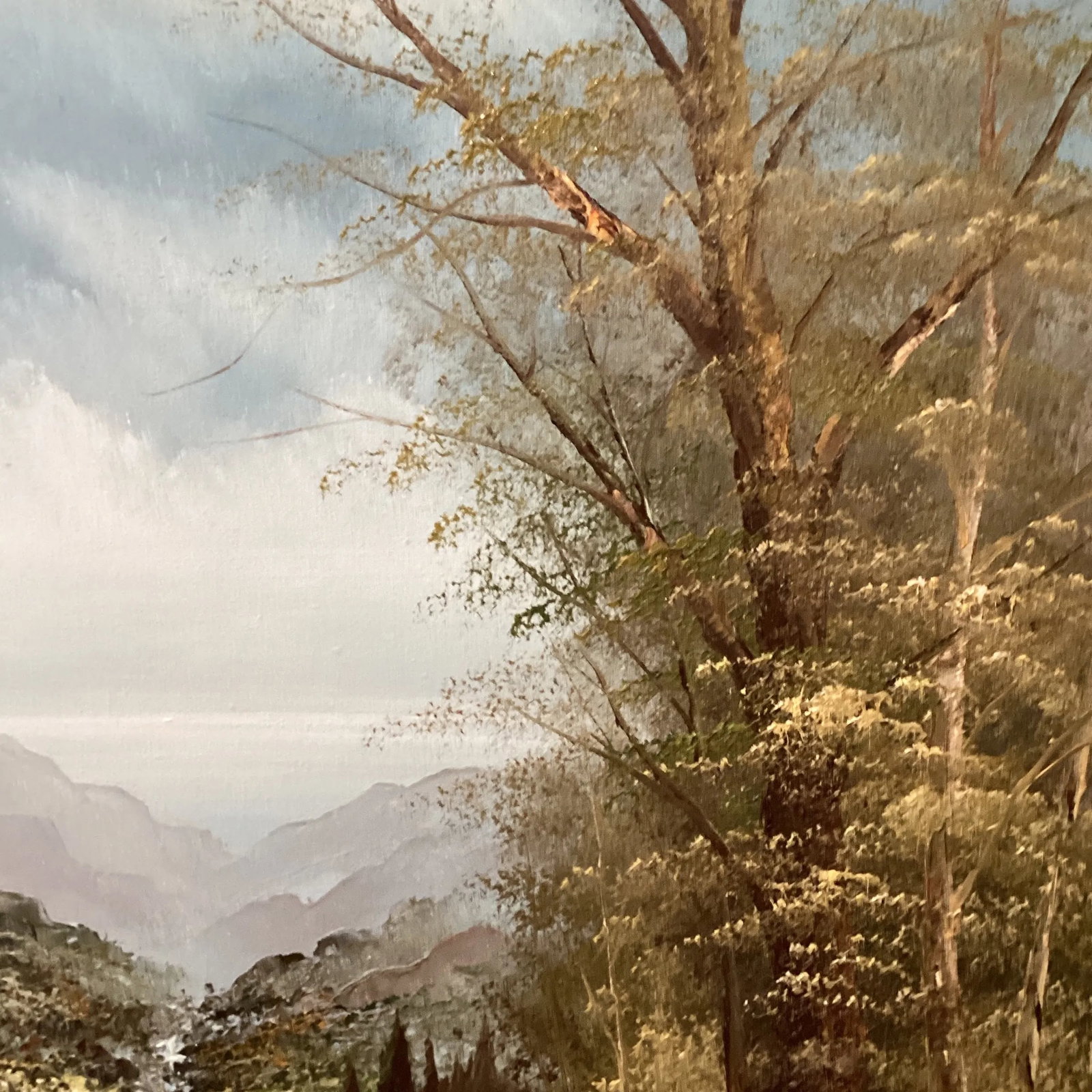 Mid 20th Century Original Landscape Painting on Canvas Framed Artist Signed - 6