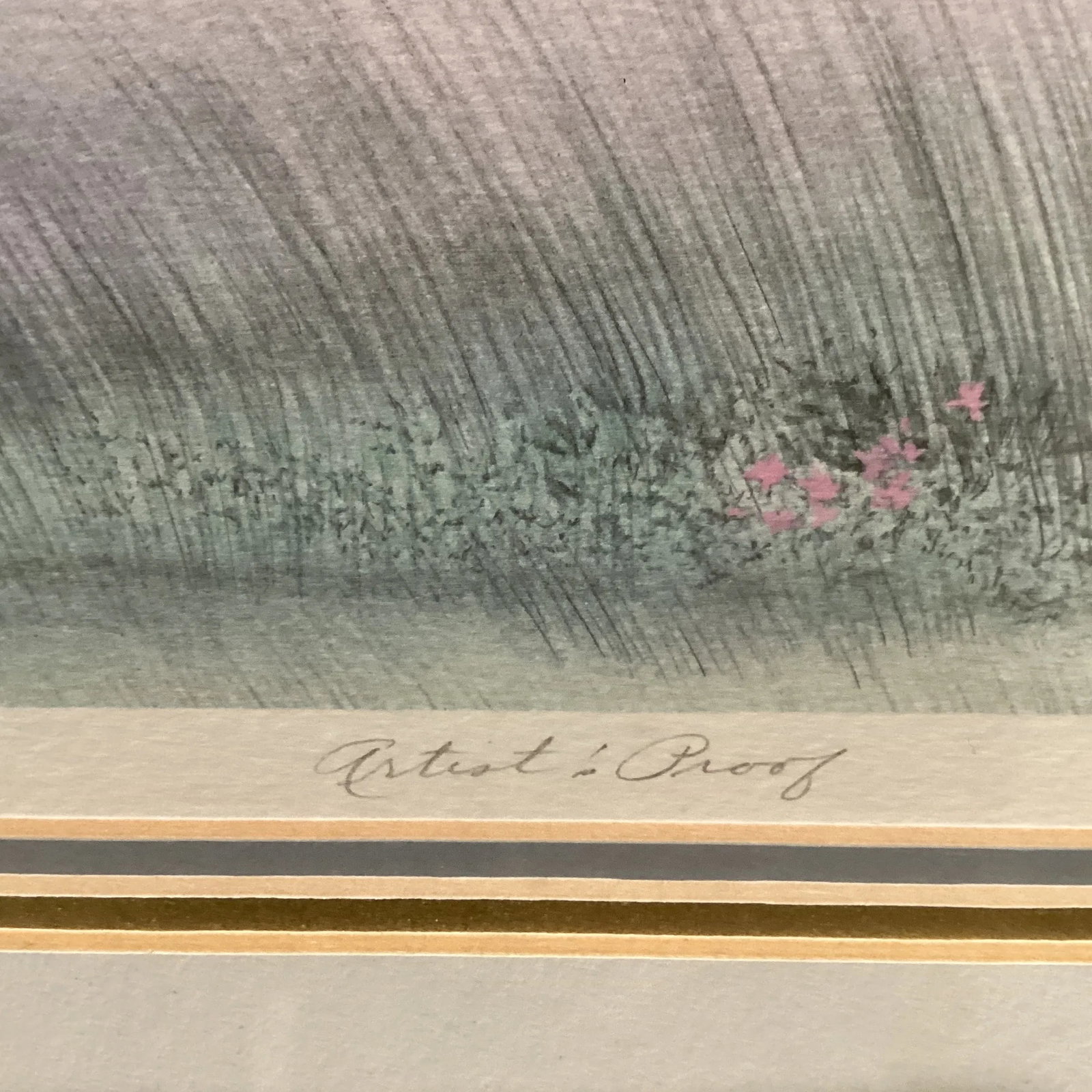 Vintage Original Lithograph Print " Reflection II " by Arnold Alaniz Signed - 8