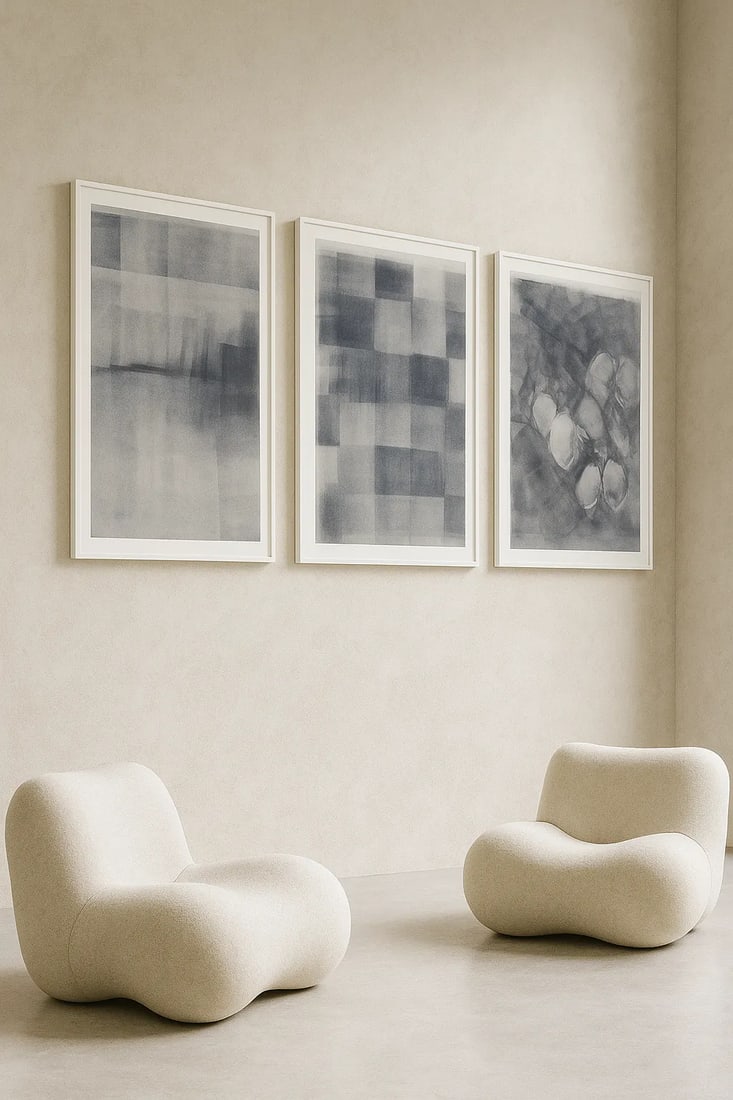 Ink on Paper_23 Original Modern Abstract Gray Painting by Carrie Bergey - 3