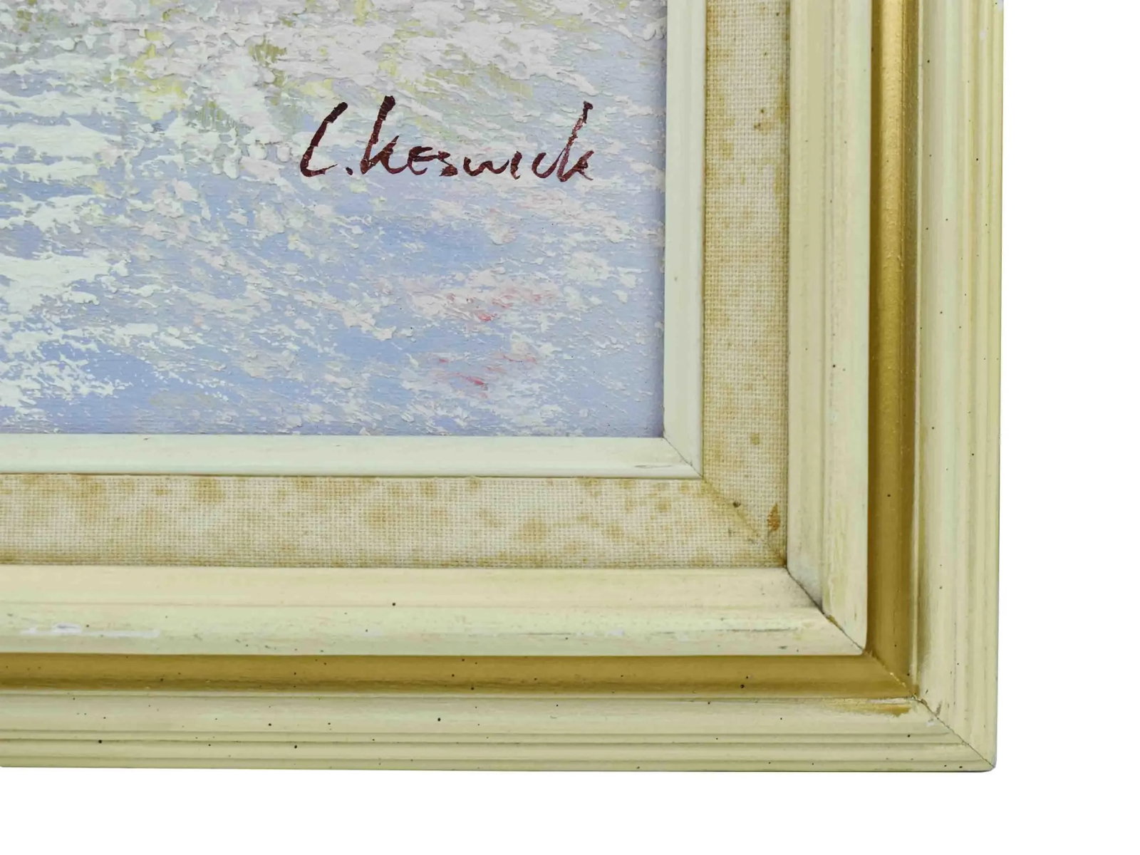 Mid 20th Century a Woman in Beach Seaside Oil Painting Signed, Framed - 5