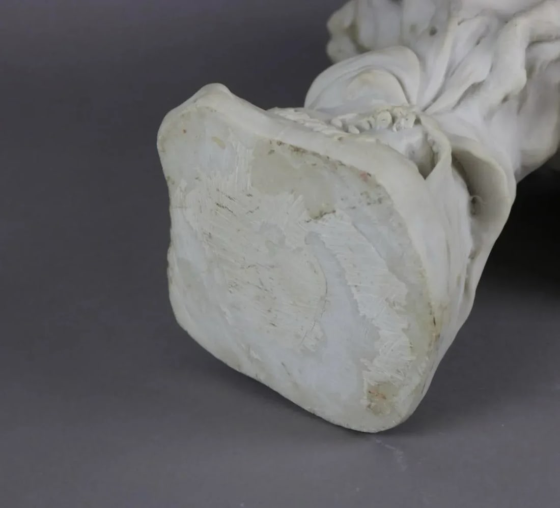Late 20th Century Art Nouveau 23" Composition Statue Portrait Bust of Le Printemps Spring - 4