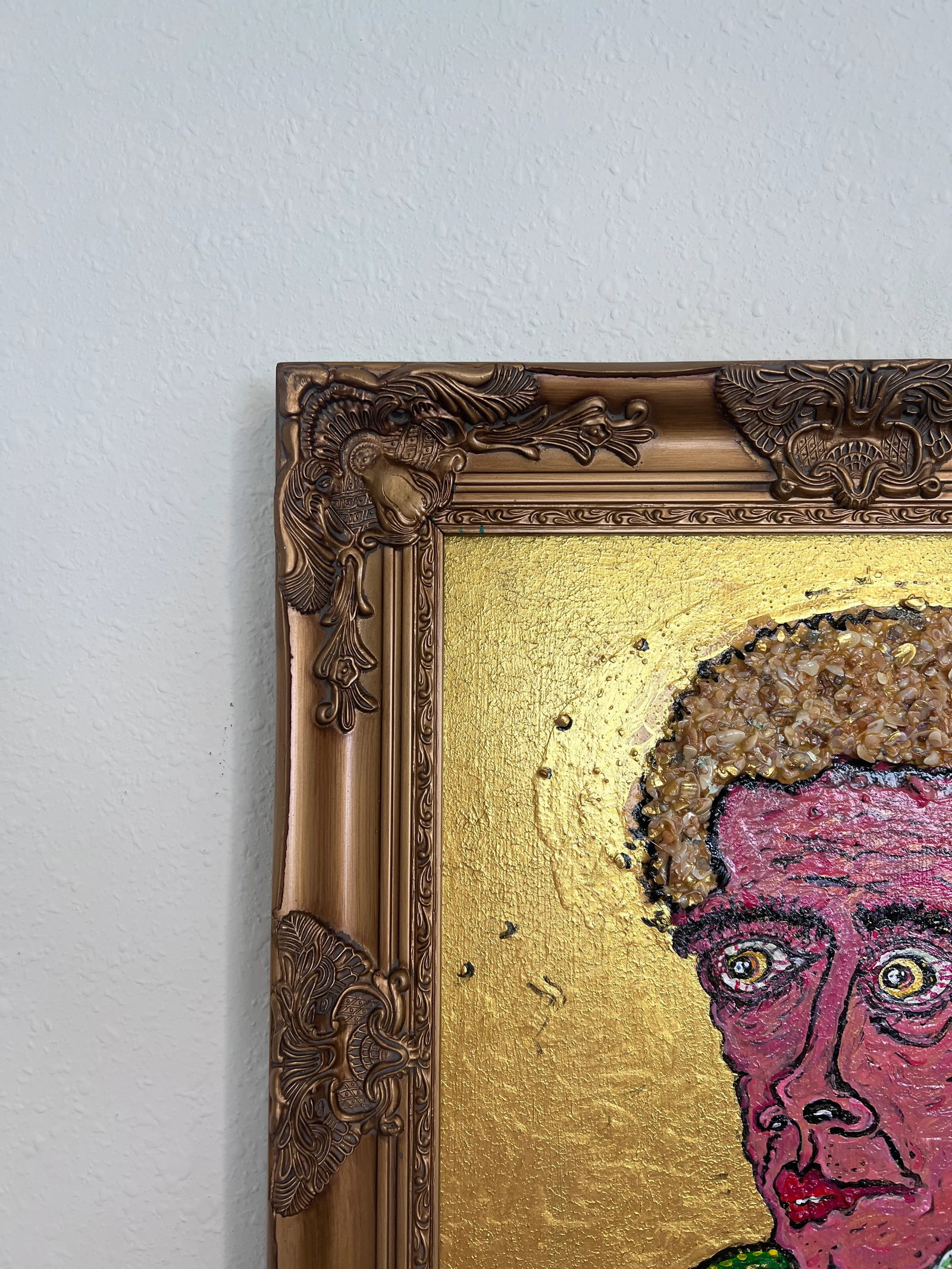 Textured Painting on Canvas by Serg Graff "Portrait of Alexander Hamilton", Coa, Framed - 4