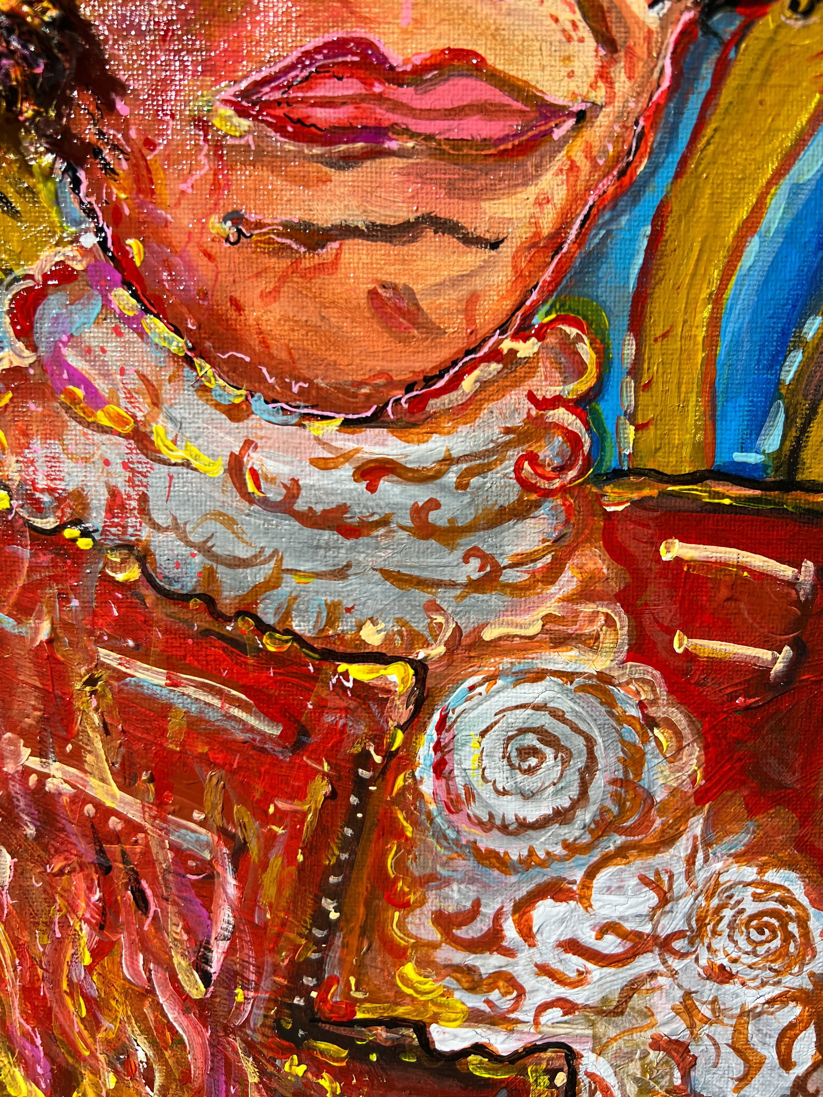 Original Painting on Canvas, "Fiery George Washington" by Serg Graff, Coa - 11